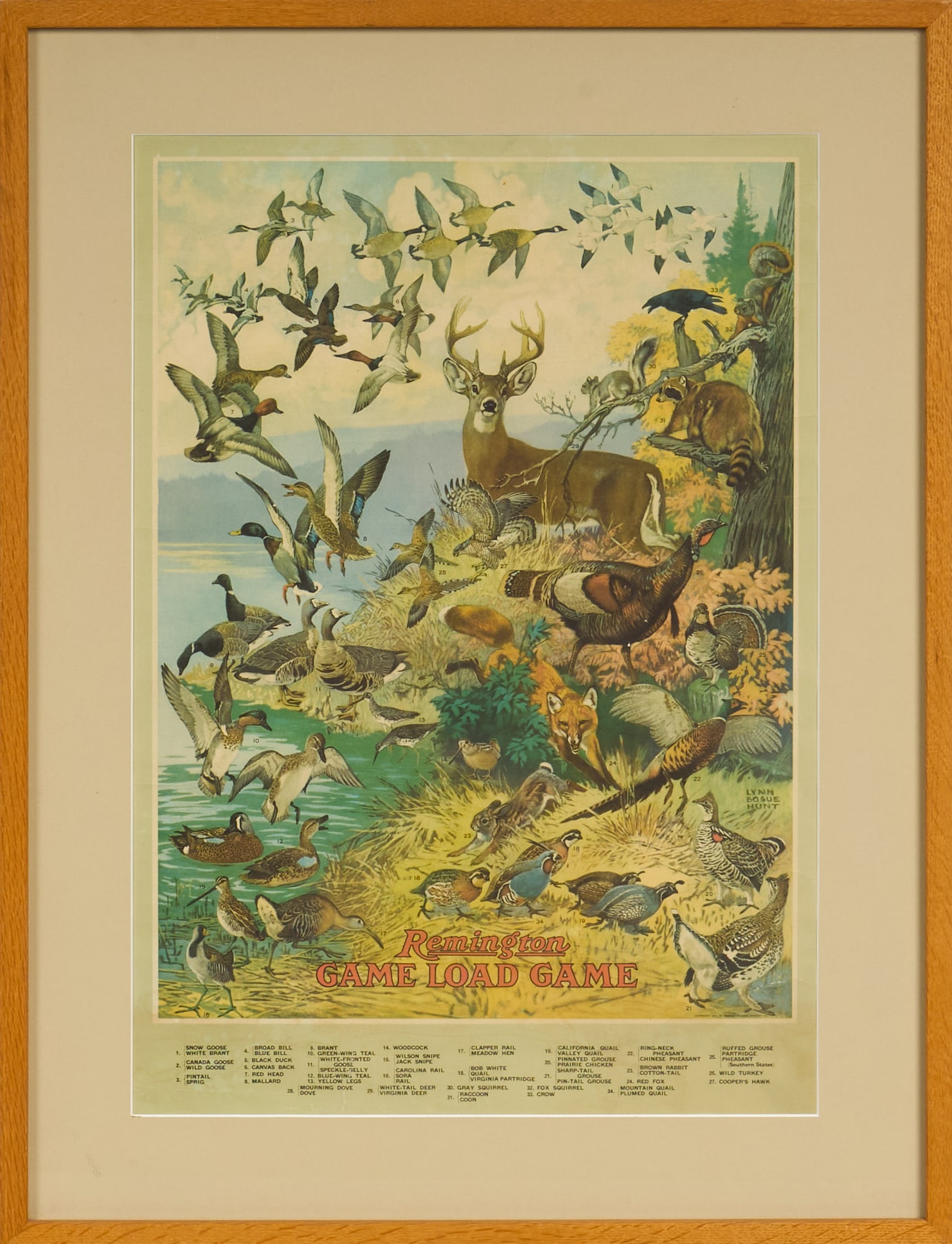 Remington Game Loads Framed Advertising Poster (1 of 2)