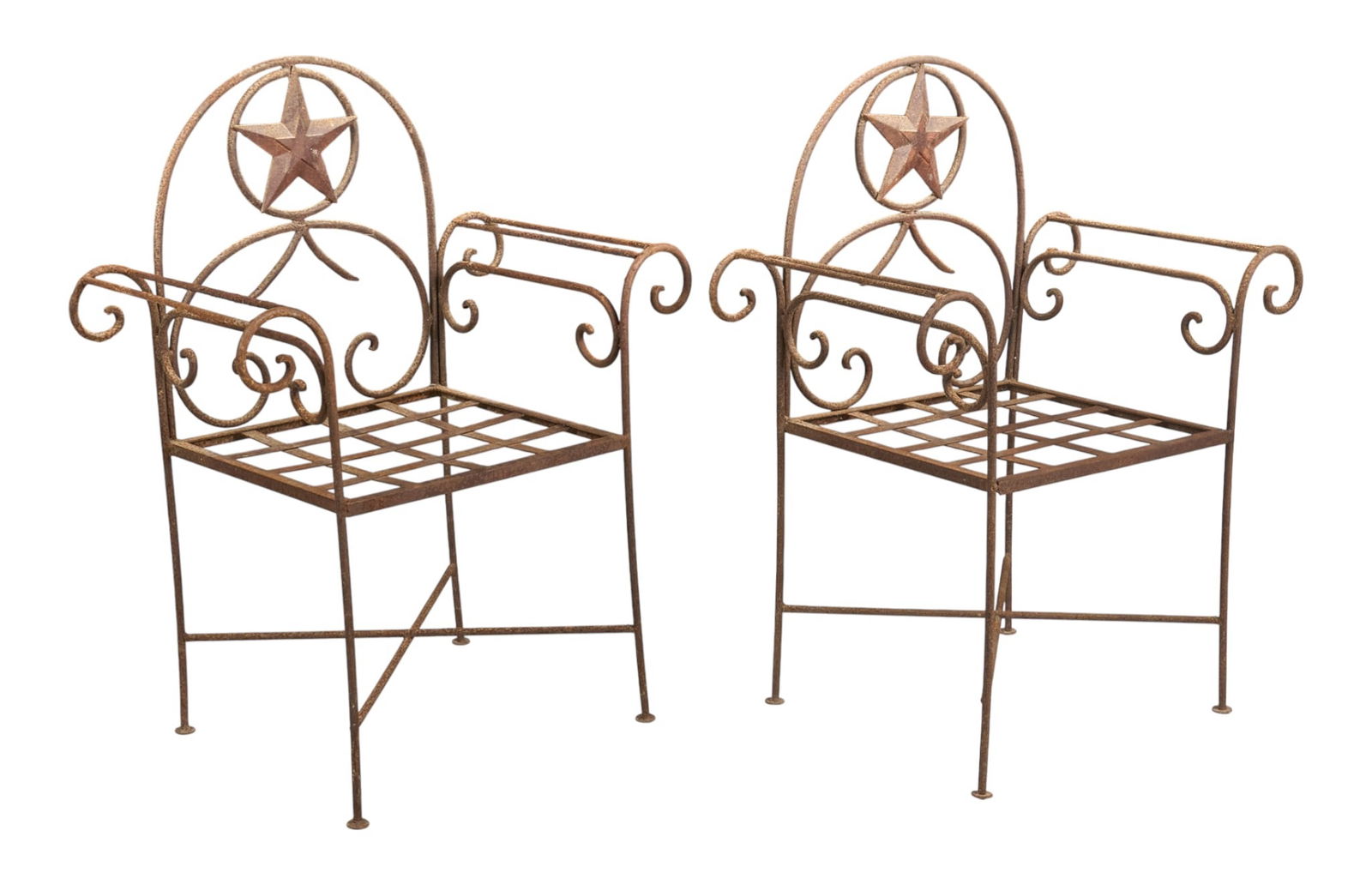 Pair of Western Iron Patio Chairs (1 of 4)