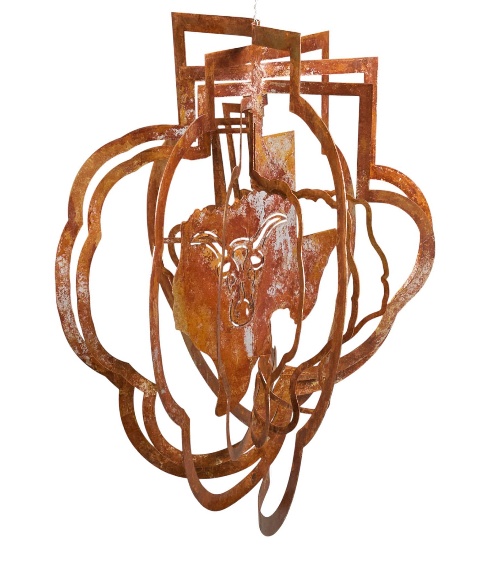 Rustic Texas Longhorn Wind Spinner - 3