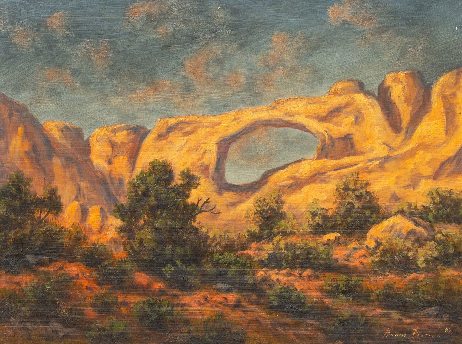 Heinie Hartwig, "The Way it Was": Heinie Hartwig (California, b. 1953), "The Way it Was", oil on panel, signed lower rightsight: 9 x 12 in., frame: 17.5 x 20 in.Provenance: Property from a Florissant, Colorado