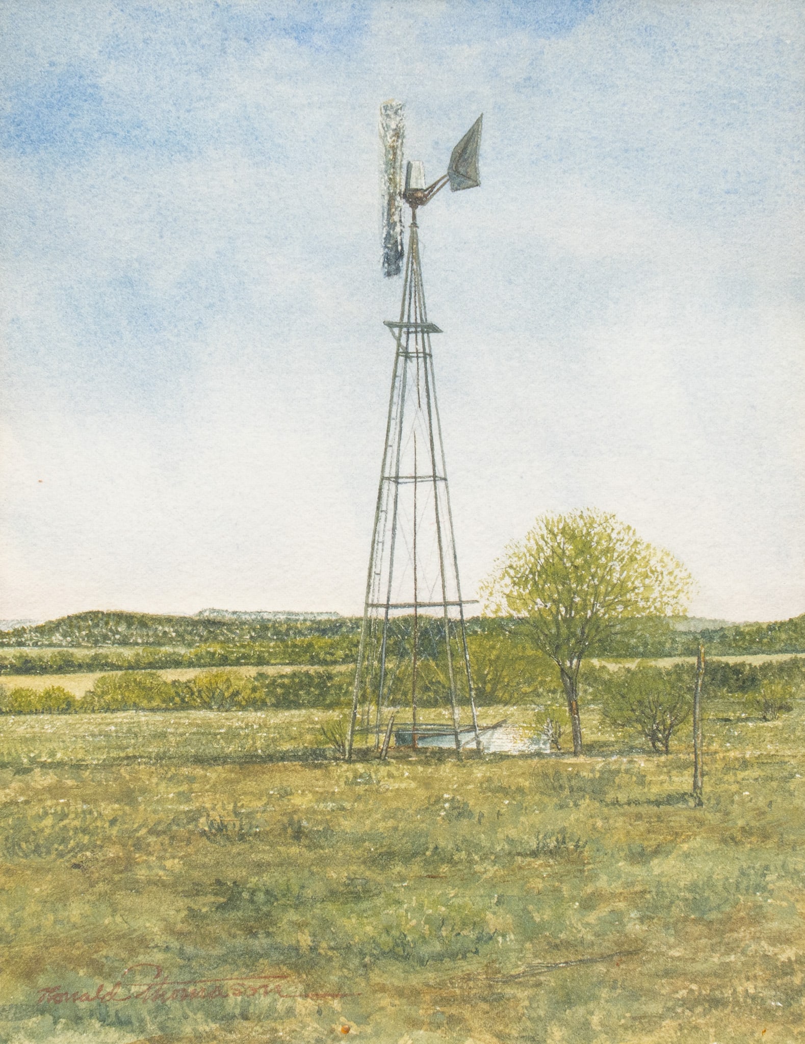 Ronald Thomason, "Near the Cedar Breaks": Ronald Thomason (Texas / Oklahoma, 1931-2011), "Near the Cedar Breaks", drybrush watercolor on watercolor paper, signed lower leftsight: 10 x 8 in., frame: 17 x 14 in.Provenance: Property