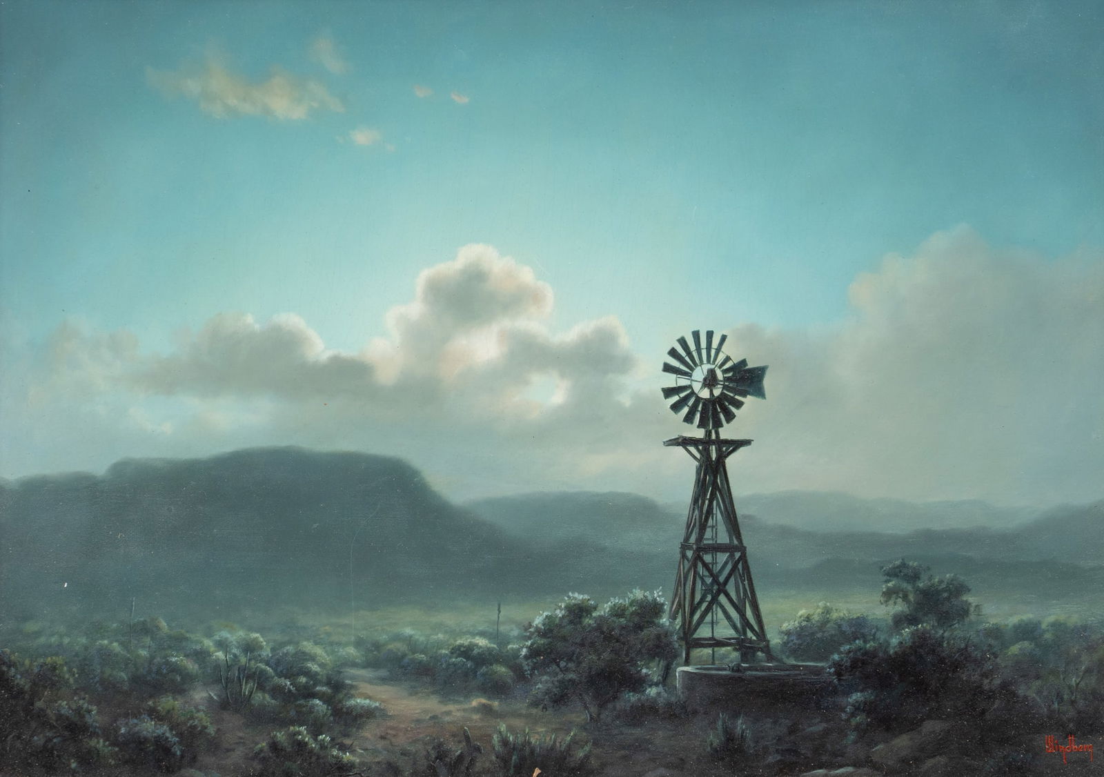 Dalhart Windberg, Windmill in Moonlight (1 of 4)