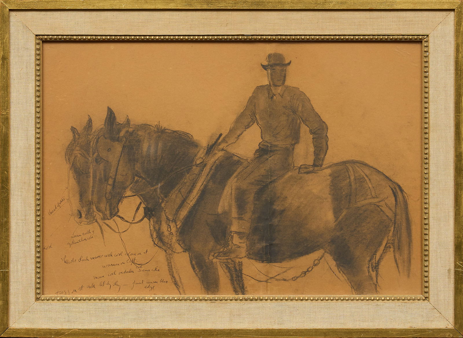 Peter Hurd, Cowboy Study - 2