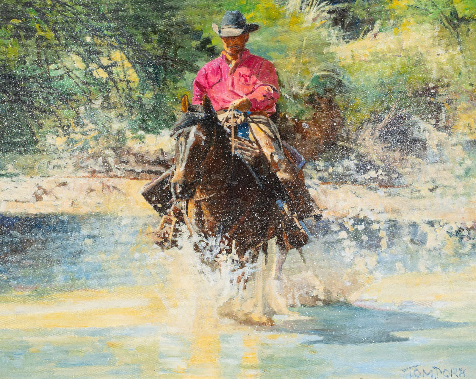 Tom Dorr, "Cowboy in Creek" (1 of 5)
