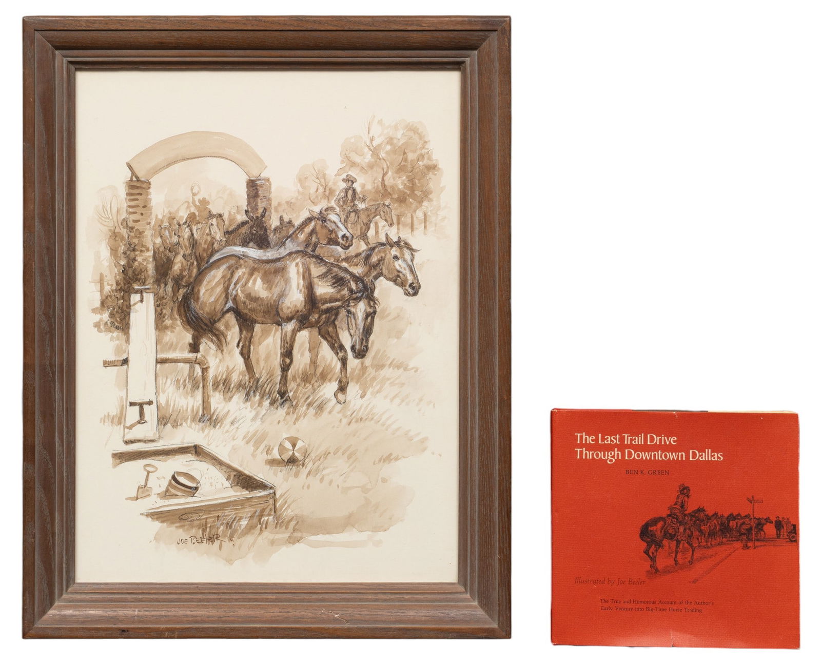 Joe Beeler, "Last Trail Drive Thru Downtown Dallas" (1 of 6)