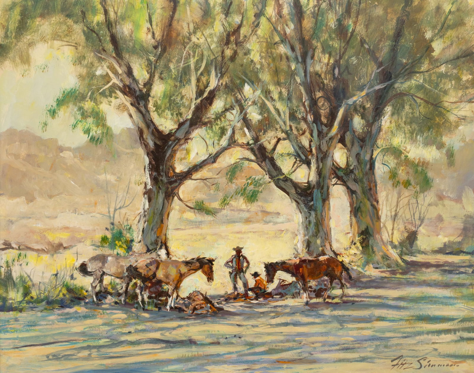 Arthur Fitzsimmons, "Road to Taos": Arthur Fitzsimmons (Amer., 1909-1992), "Road to Taos", oil on panel, signed lower rightsight: 24 x 30 in., frame: 33 x 39 in.Provenance: Property from a Florissant, Colorado