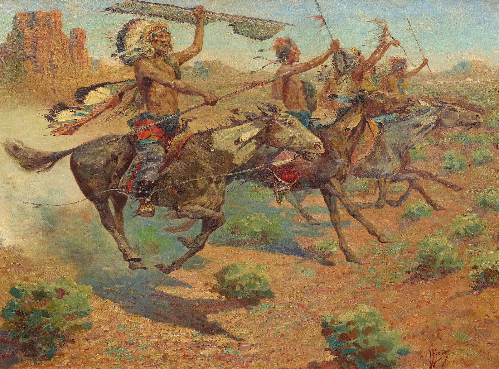 Herbert Herget, Lakota War Party (1 of 4)