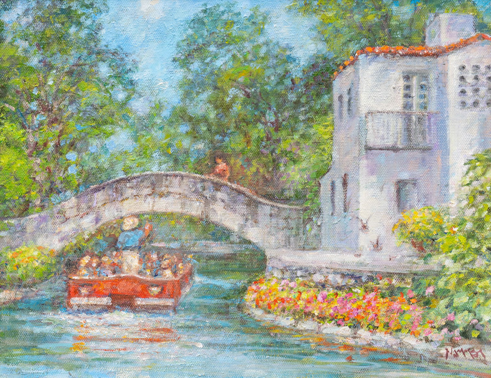 Robert Hamman, "Rosita's Bridge": Robert Hamman (Texas, b. 1938), "Rosita's Bridge", oil on canvas, signed lower rightsight: 11 x 14 in., frame: 18 x 21 in.Provenance: Property from the collection of the