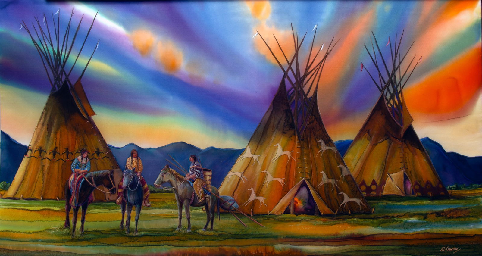 Nancy Dunlop Cawdrey, "Two Spirit Camp Women Warriors" (1 of 5)