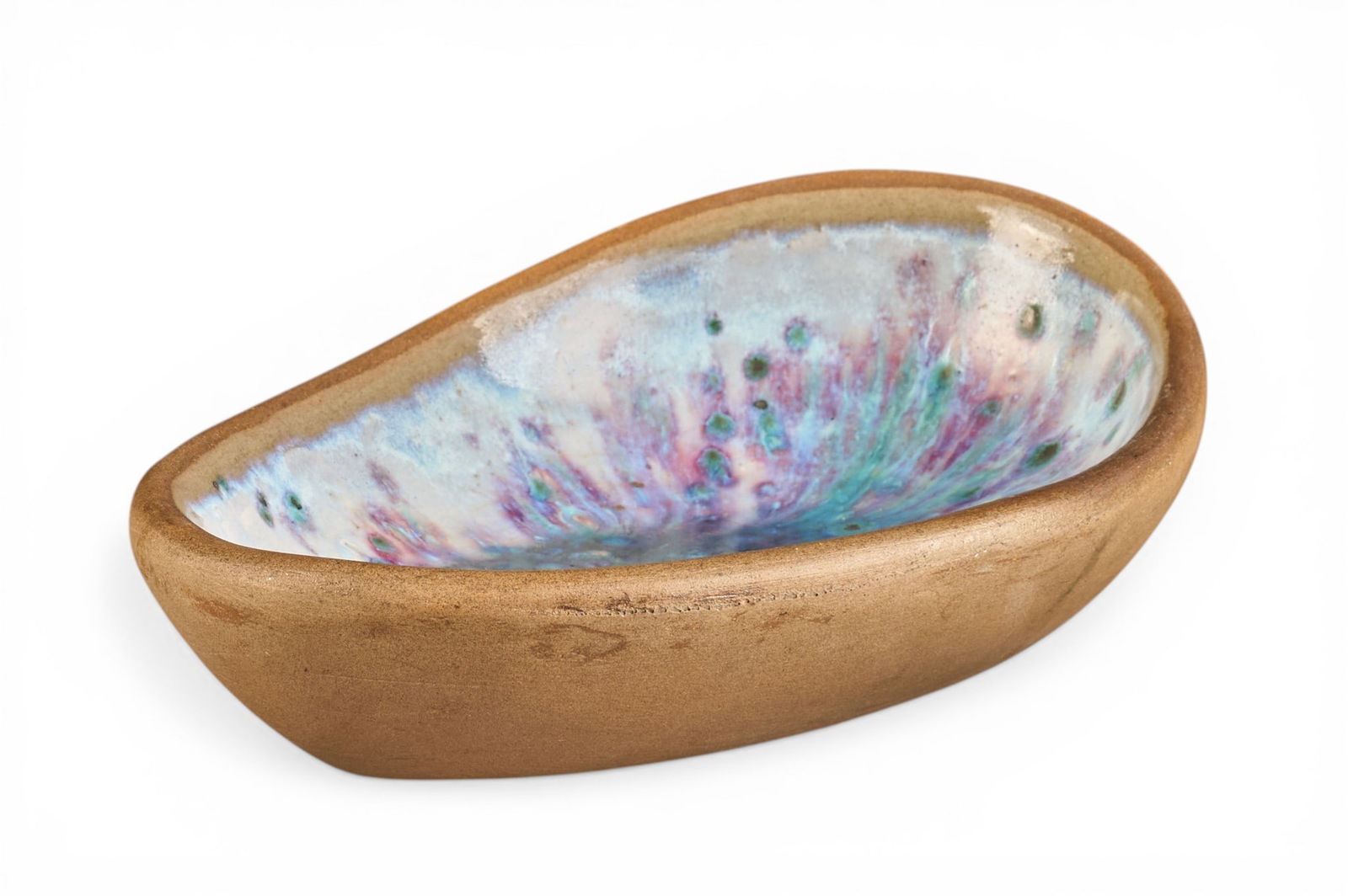 Harding Black, Thick-Walled Dish, 1951: Harding Black (San Antonio, Texas, 1912-2004), thick-walled dish, fired ceramic, glaze to bowl's interior, incised signature and date on the underside, 1951 height 4 in. x width 12 