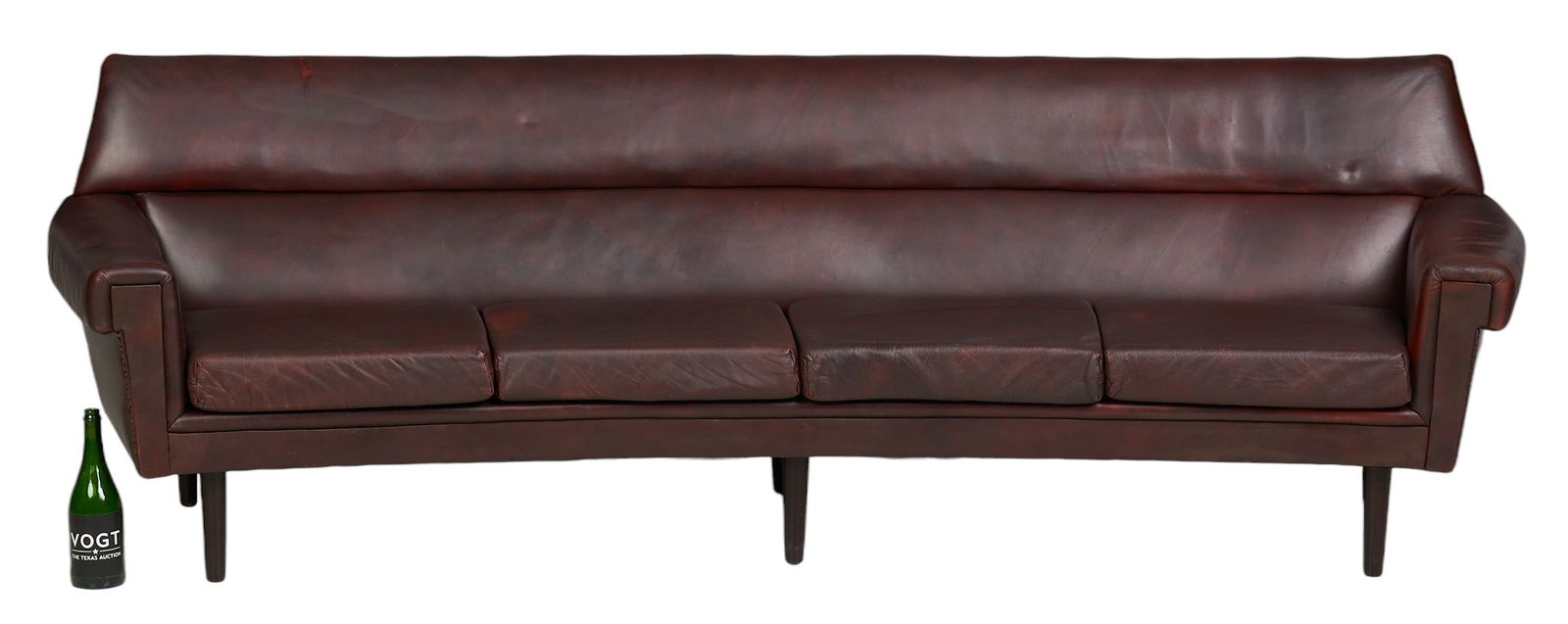 Curved Leather Sofa - 2