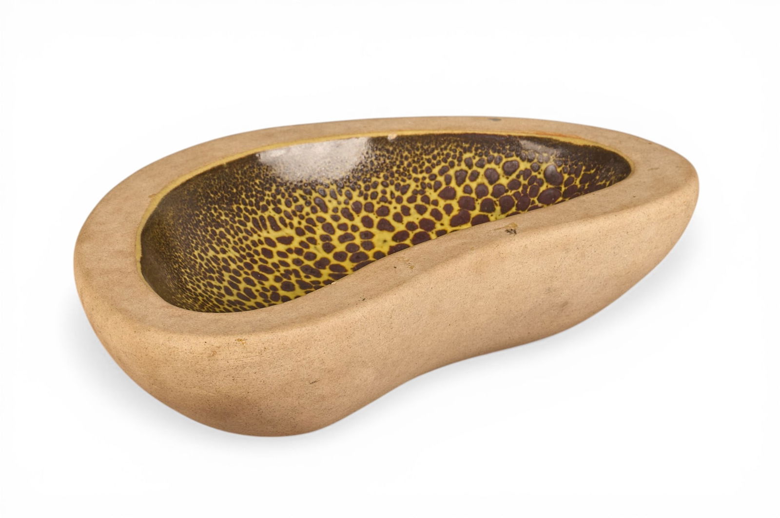 Harding Black, Thick-Walled Dish, 1953: Harding Black (San Antonio, Texas, 1912-2004), thick-walled dish, fired ceramic, glaze to bowl's interior, incised signature and date on the underside, 1953 height 2.5 in. x width 10.5&n