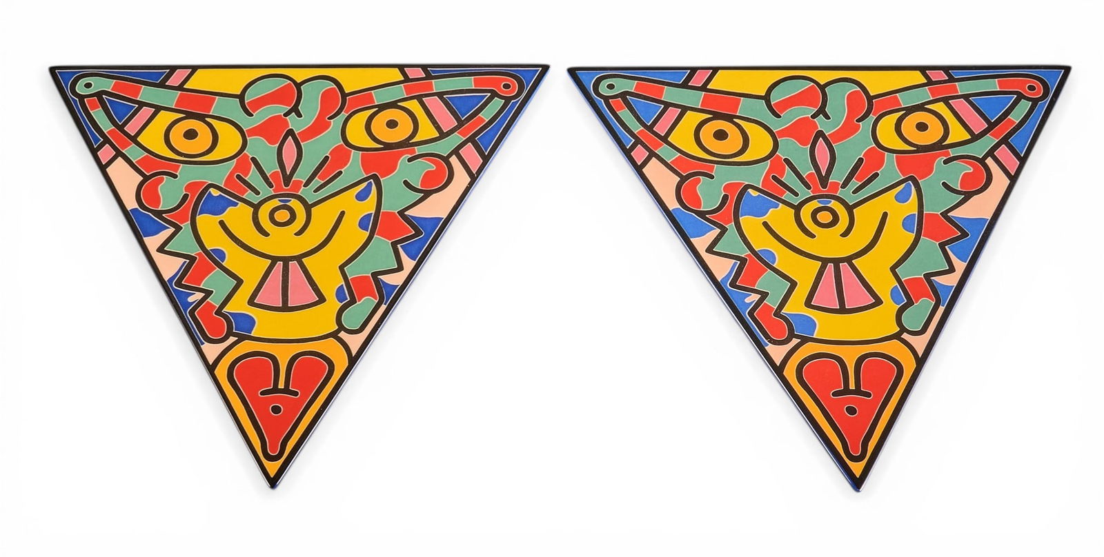 Pair of Keith Haring Villeroy & Boch Ceramic Boxes (1 of 6)