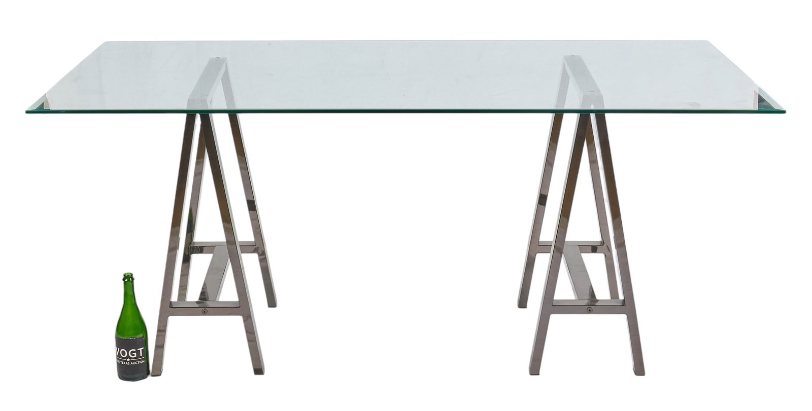 Chrome & Glass Dining Table - 2