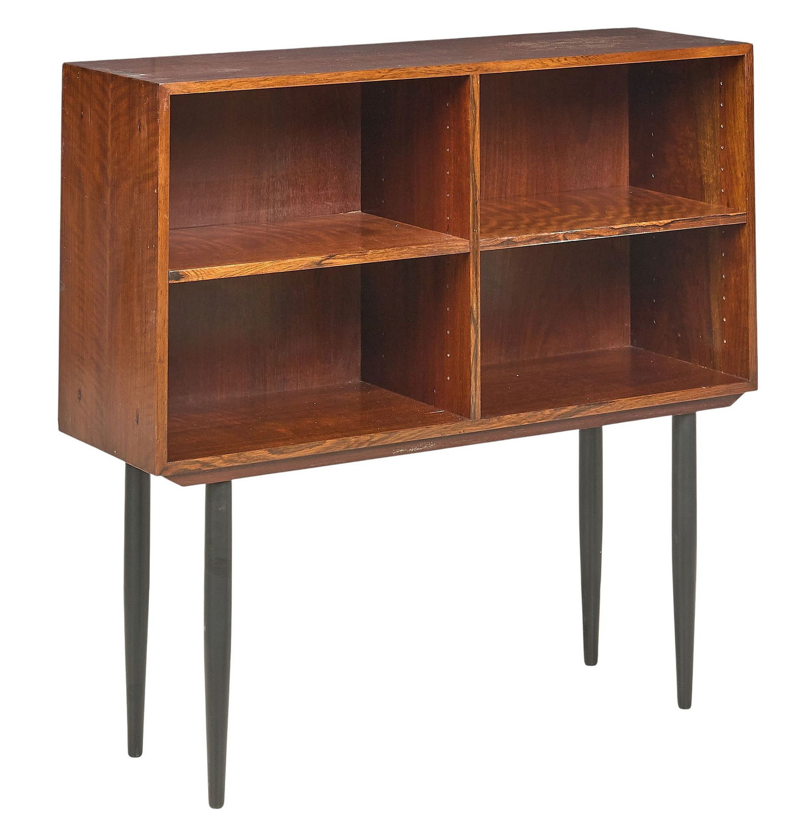 Bramin System Music Cabinet: Danish mid-century music cabinet on tall pin legsheight 38 in. x width 39.5 in. x depth 12 in. 