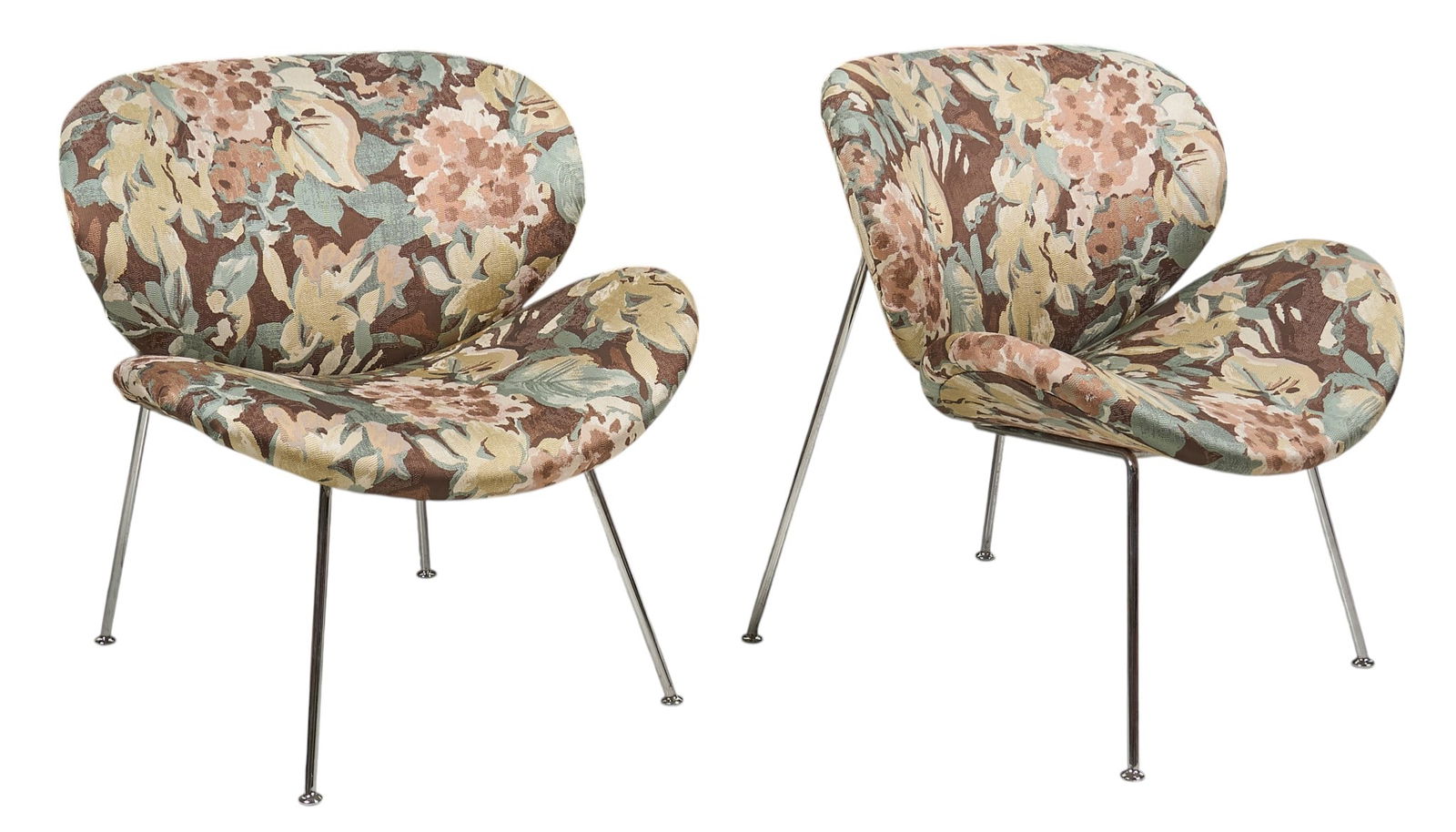 Pair of Pierre Paulin's Orange Slice Style Chairs (1 of 3)