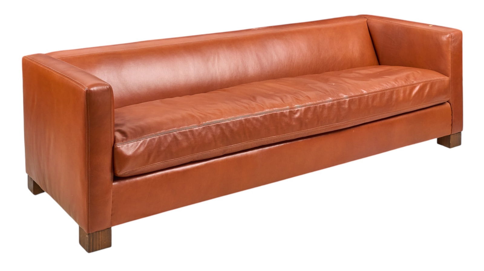 Orange Leather Sofa