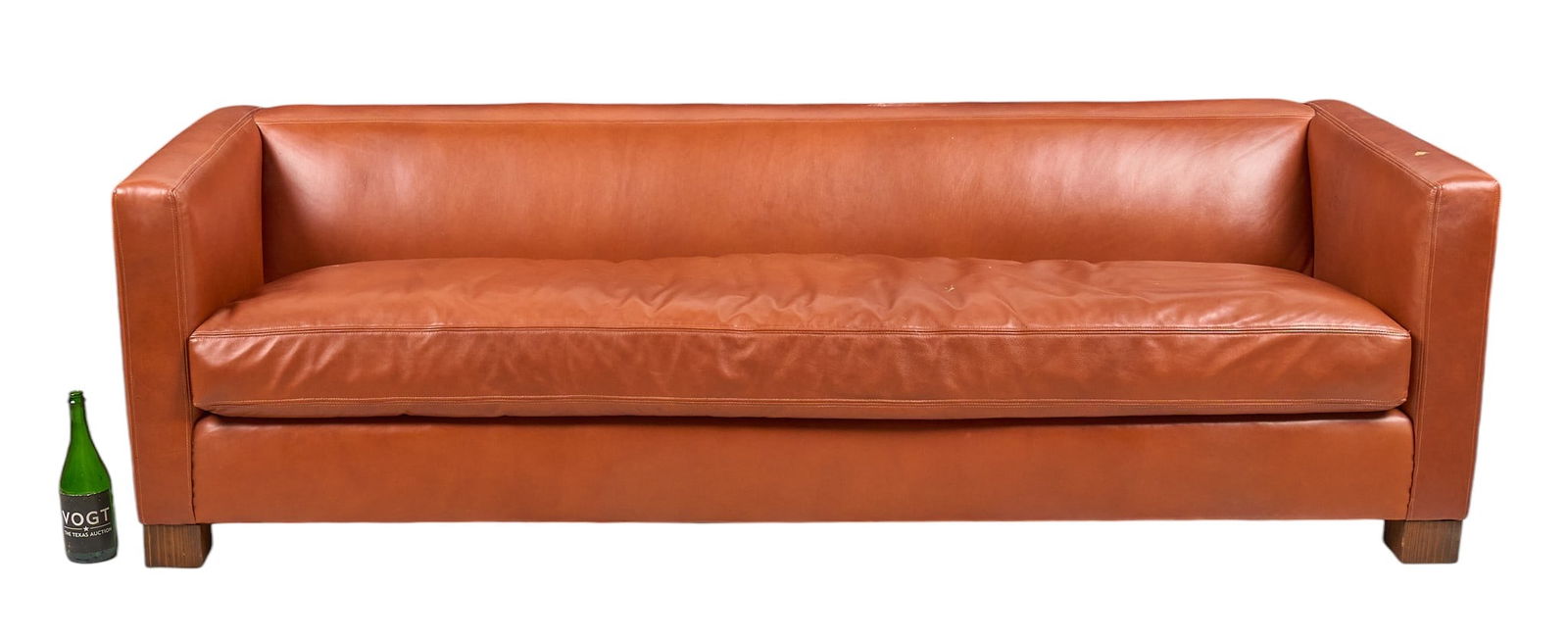Orange Leather Sofa - 2