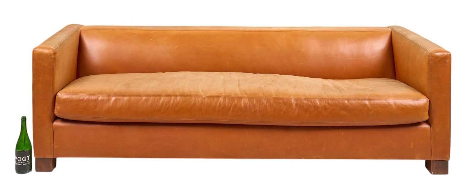 Orange Leather Sofa - 2
