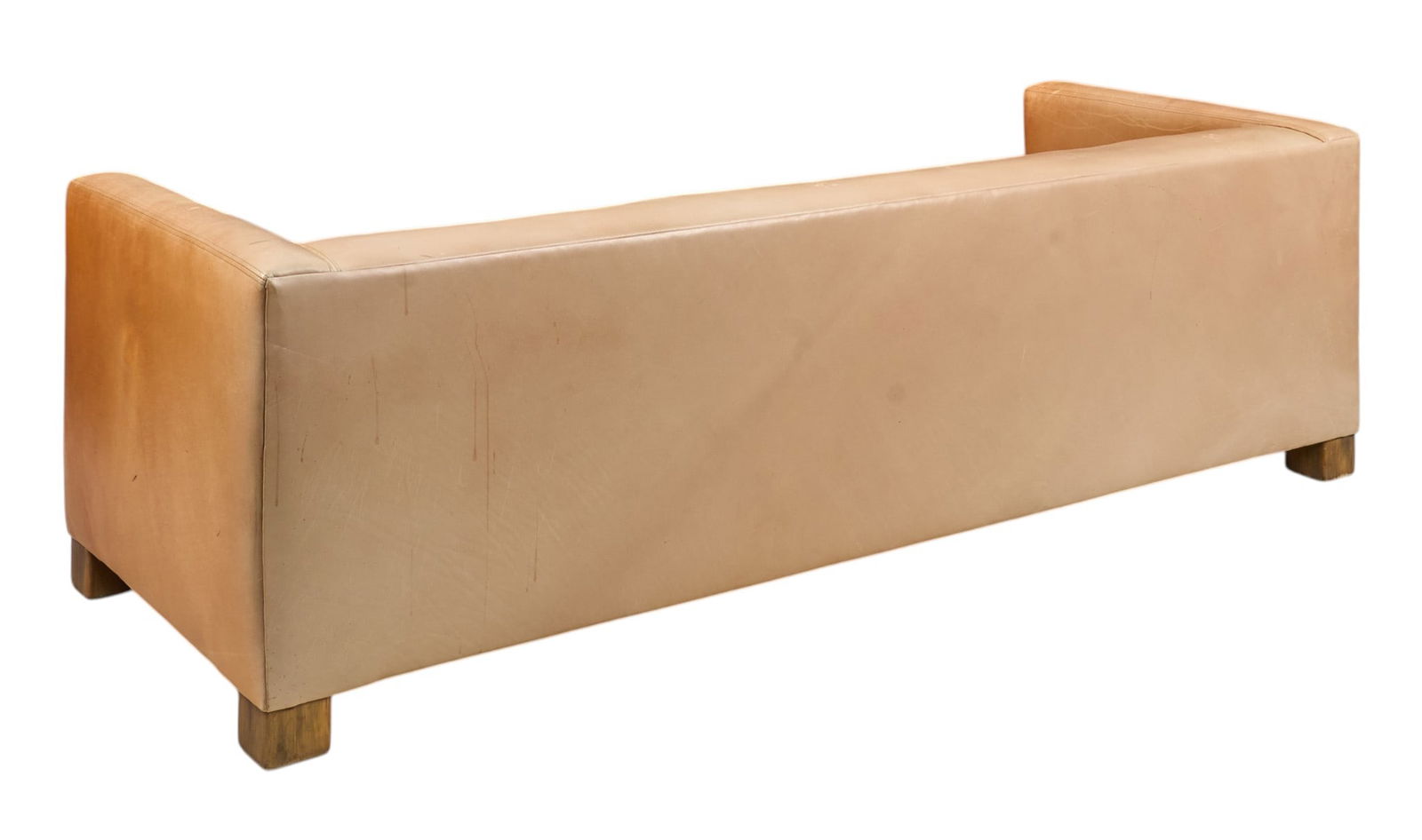 Orange Leather Sofa - 4