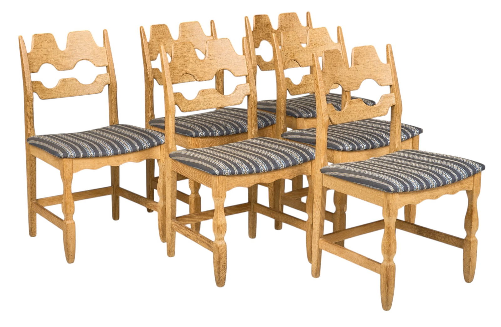 Set of (6) Henning Kjaernulf Razorblade Chairs (1 of 4)