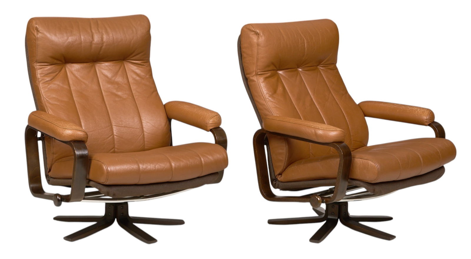 Pair of Danish Mid-Century Reclining Lounge Chairs (1 of 4)