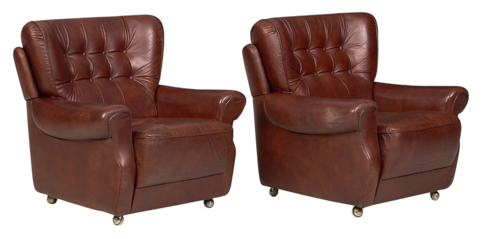 Pair of Danish Mid-Century Leather Lounge Chairs (1 of 4)
