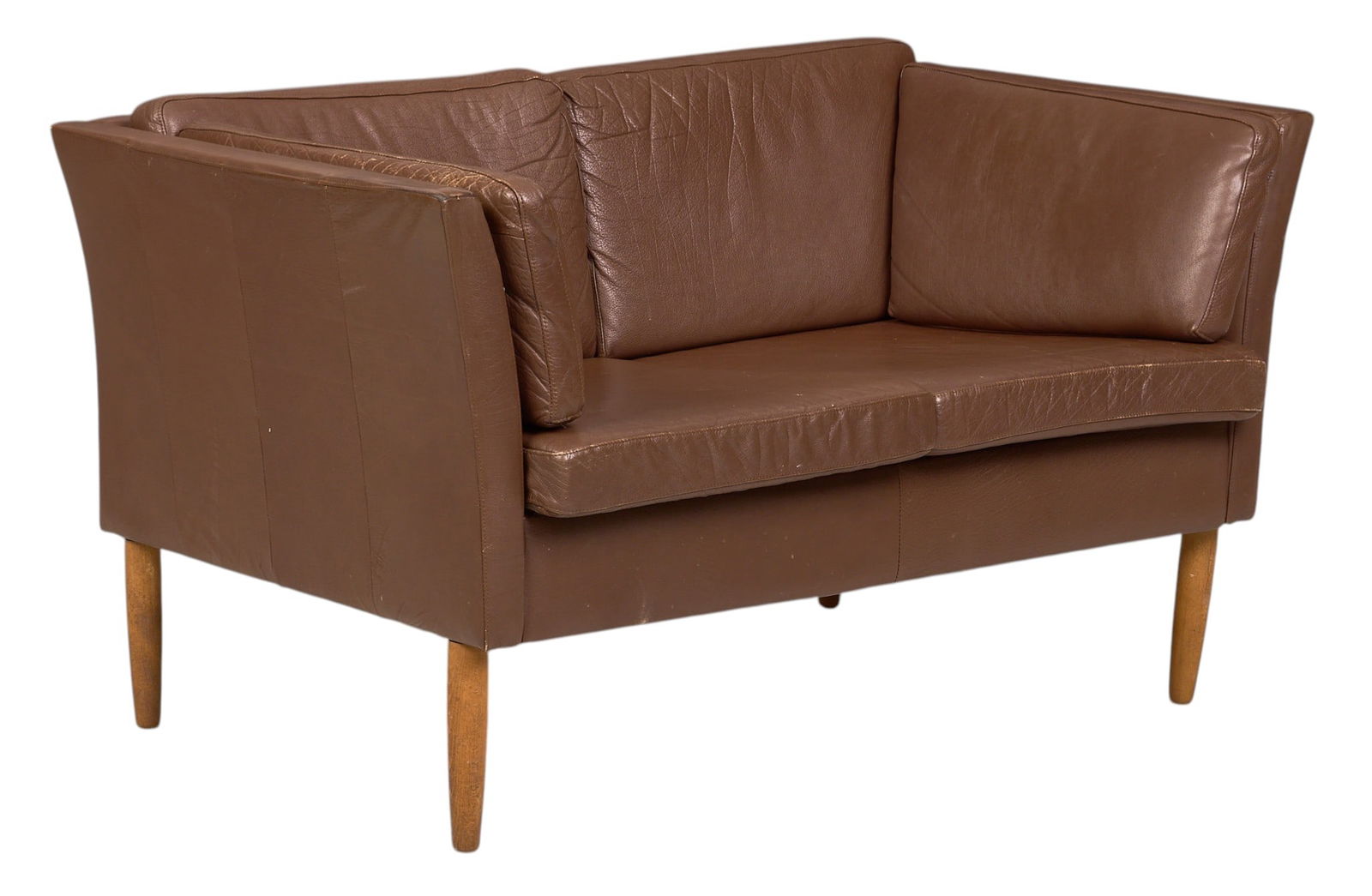 Danish Mid-Century Leather Loveseat (1 of 4)