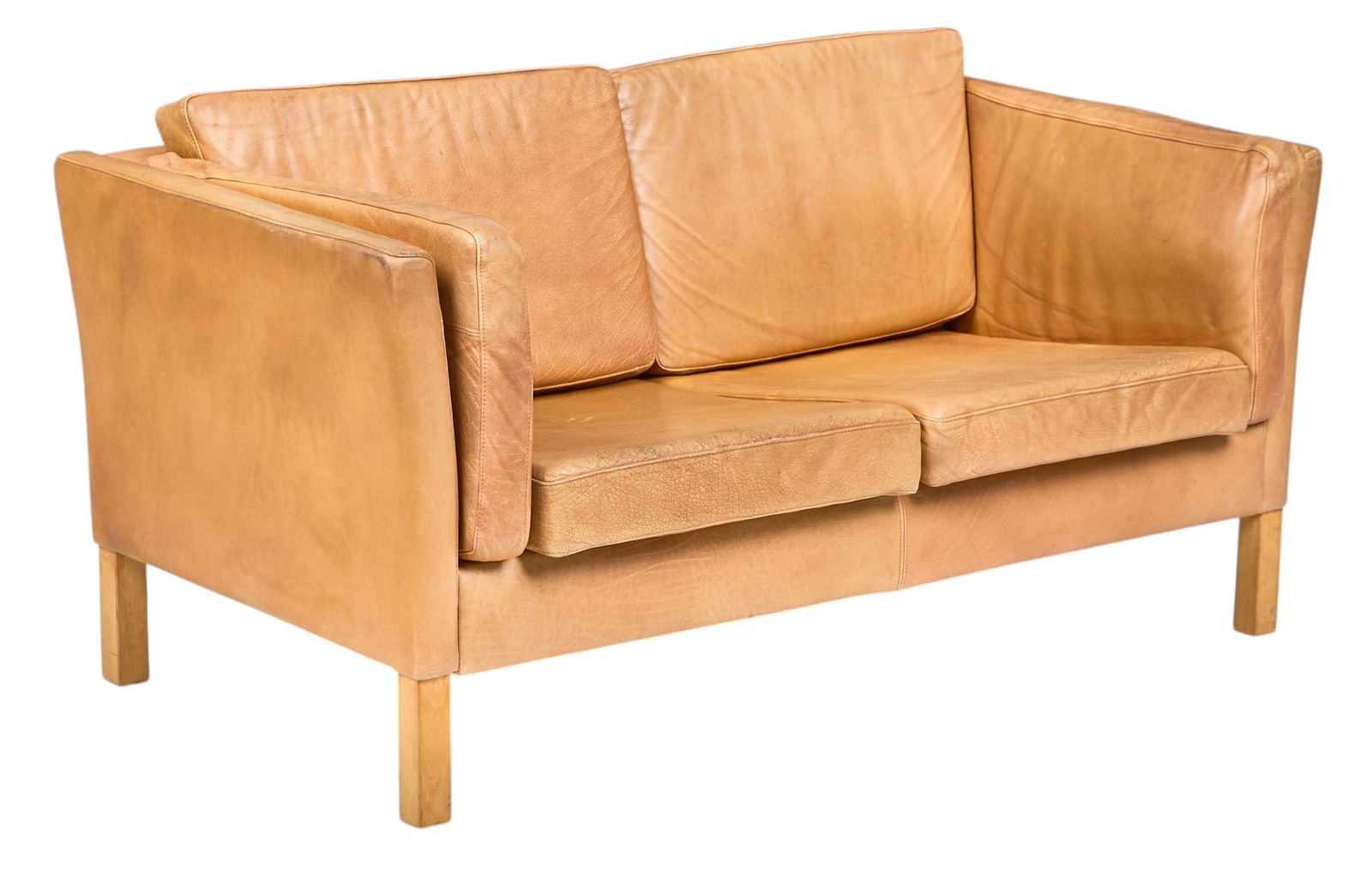 Danish Mid-Century Leather Loveseat (1 of 4)