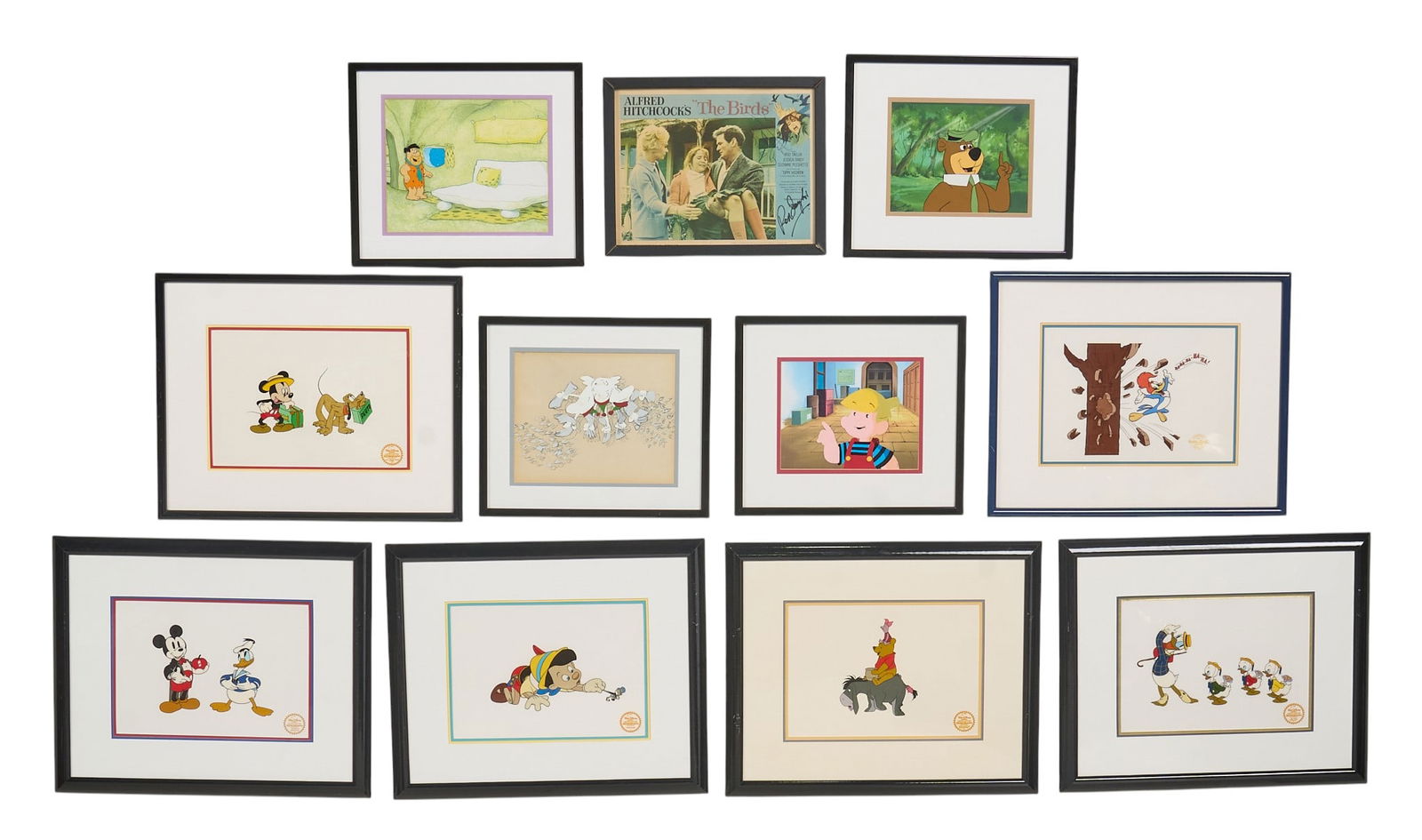 (13) Cartoon Serigraphs: Collection of eleven framed serigraphs, depicting various cartoon scenes and charactersheight 18 in. x width 22 in. / largestProvenance: Property from the Dominion home of a prominent San Antonio,