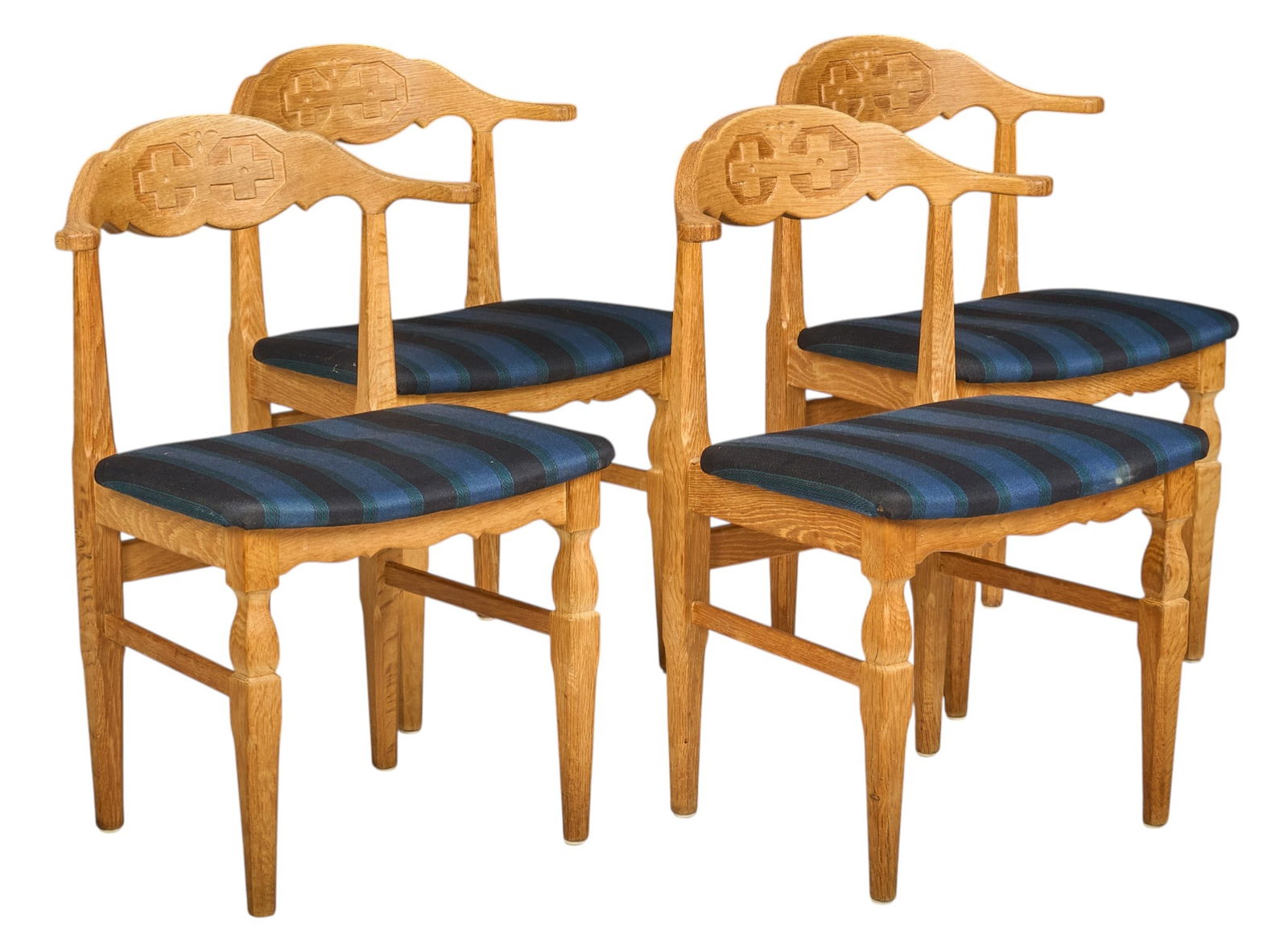 Set of (4) Henning Kjaernulf Mid-Century Oak Dining Chairs (1 of 4)