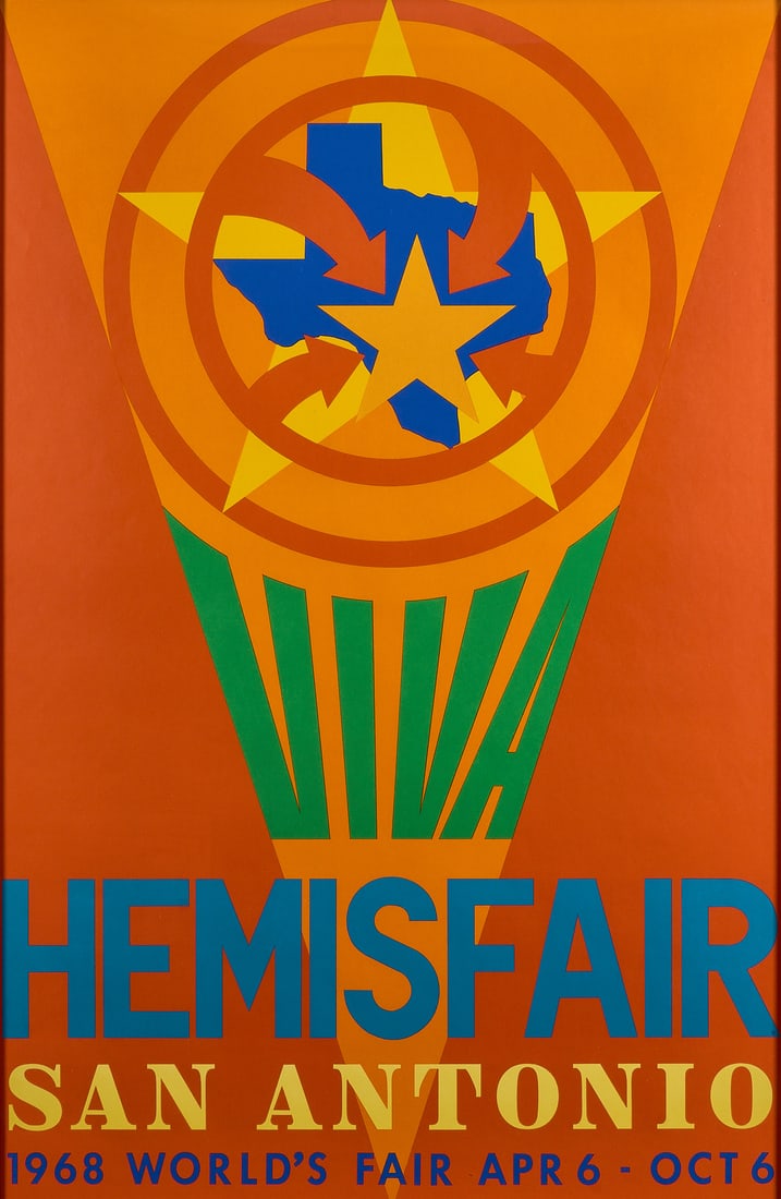Robert Indiana, "Viva HemisFair '68 San Antonio" (1 of 3)