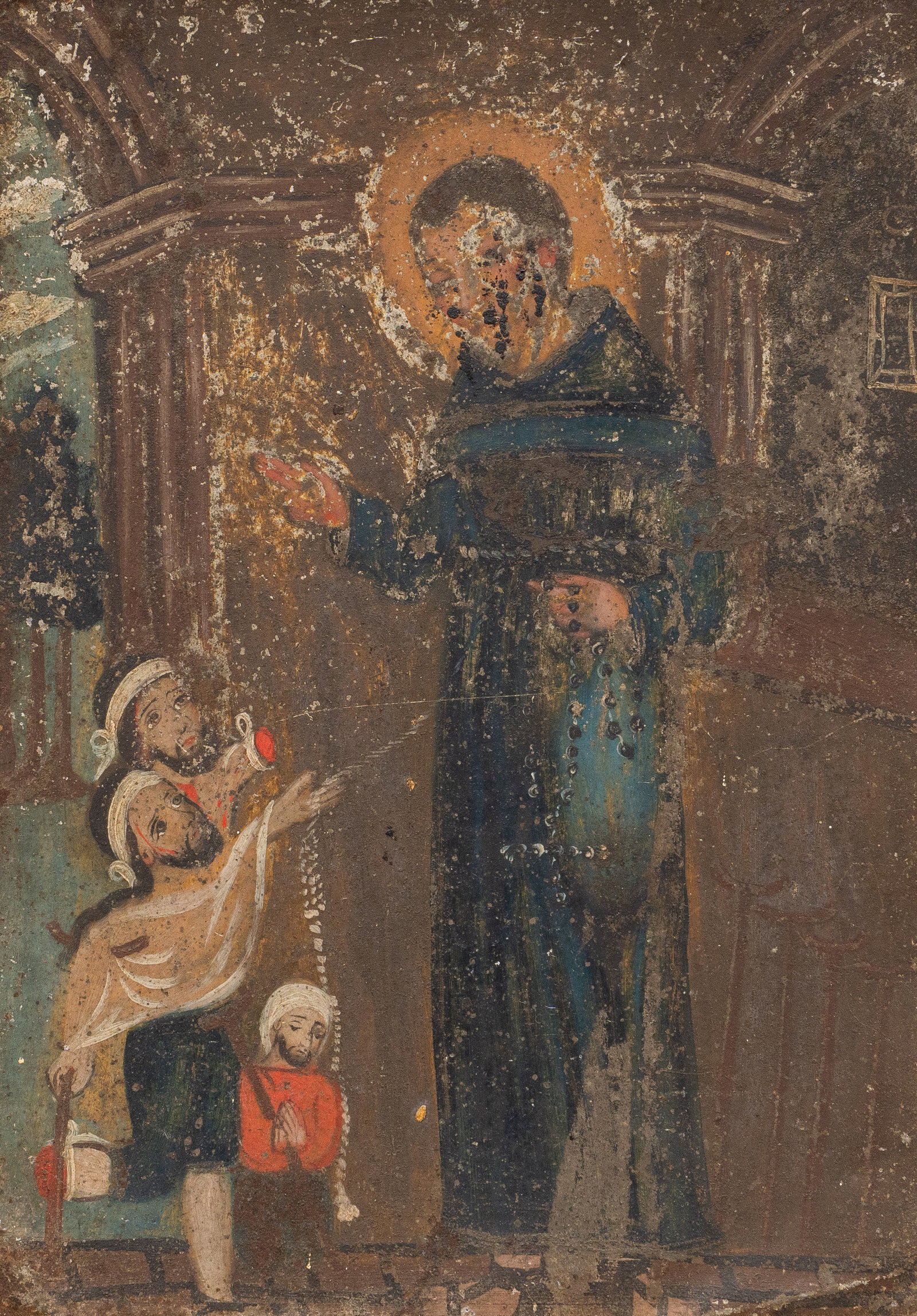 Antique Mexican Retablo, San Judas Tadeo (1 of 3)