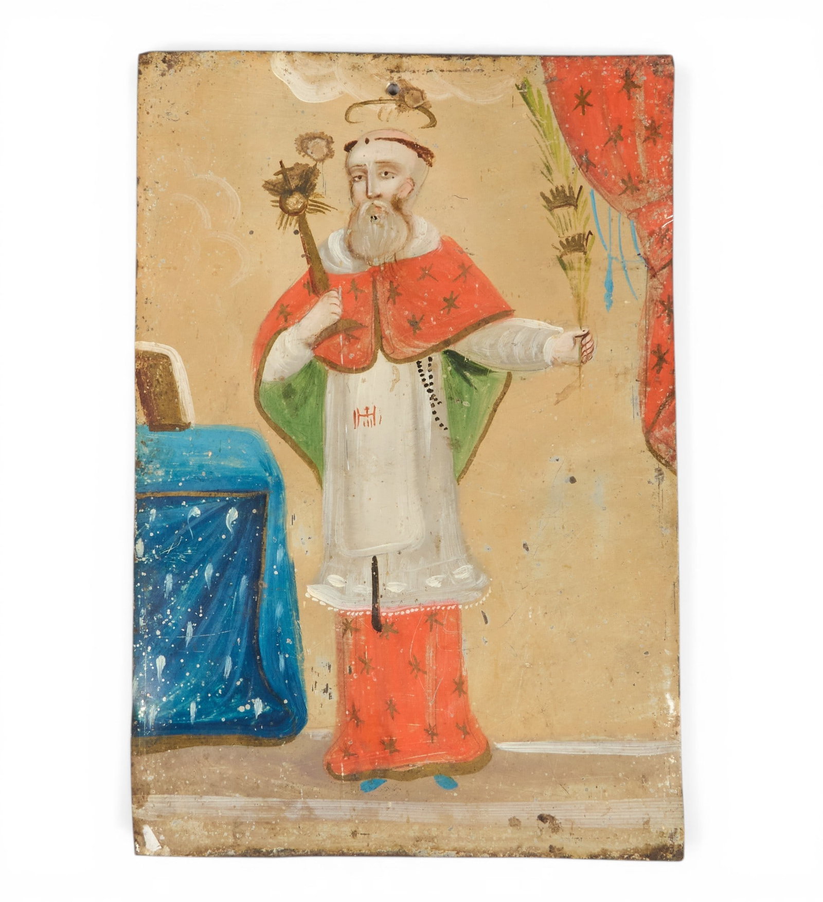 Antique Mexican Retablo, San Ramon Nonato (1 of 2)