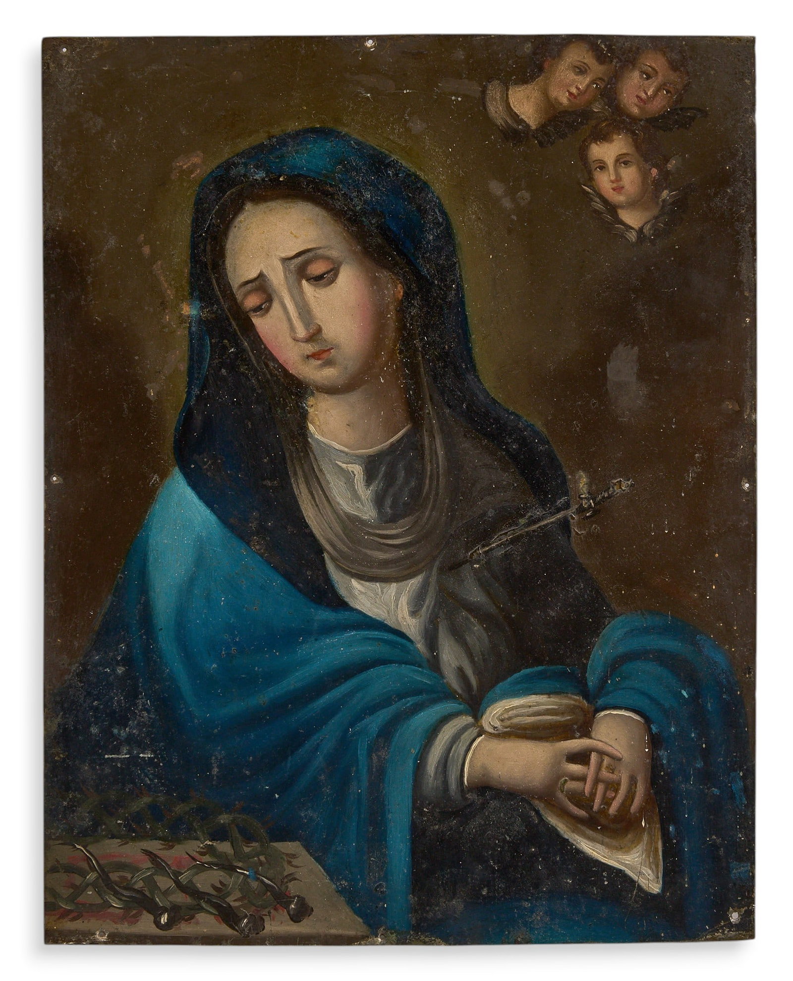 Antique Retablo, Mater Dolorosa (1 of 3)