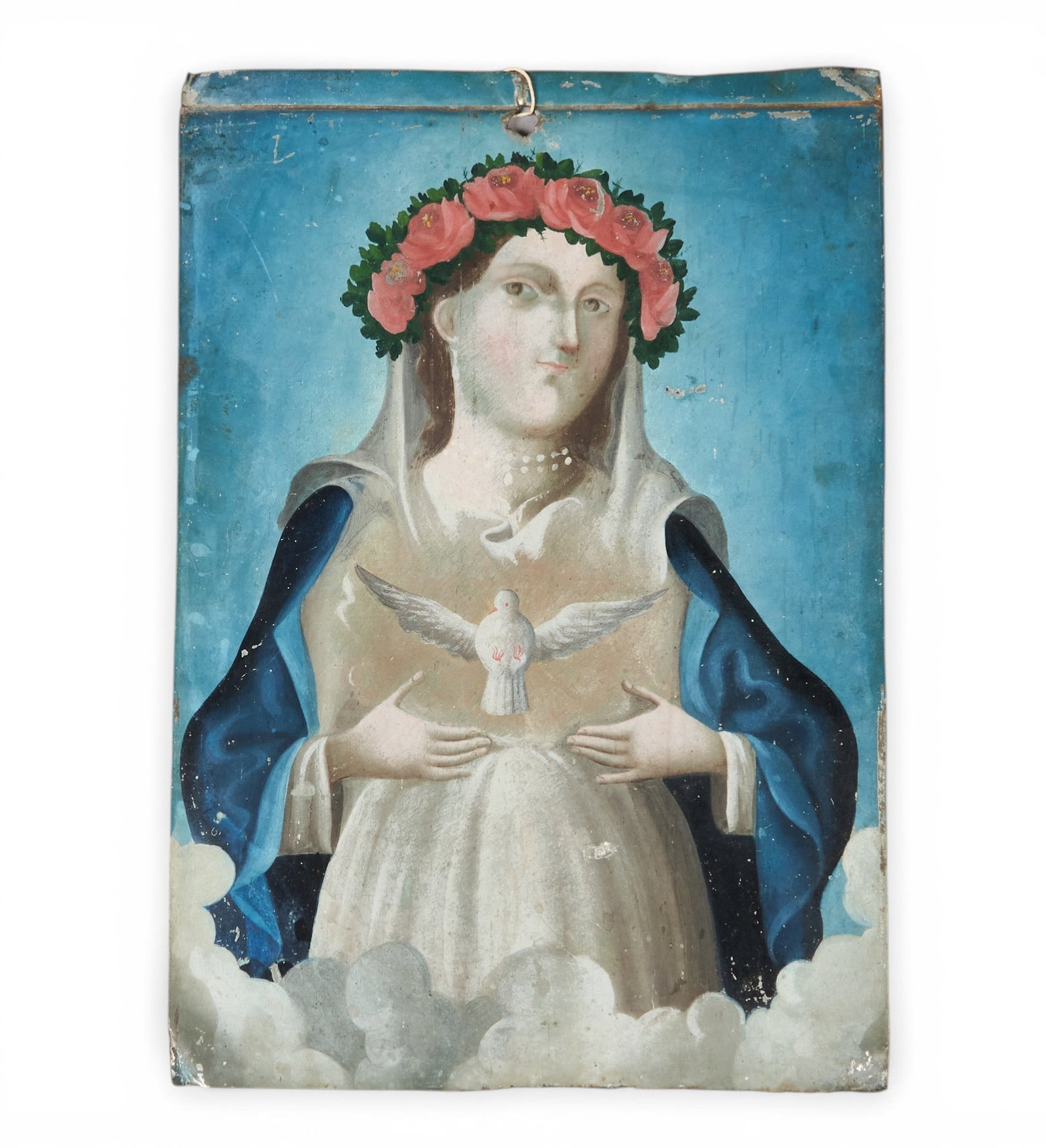 Antique Mexican Retablo, La Alma De Maria (1 of 2)