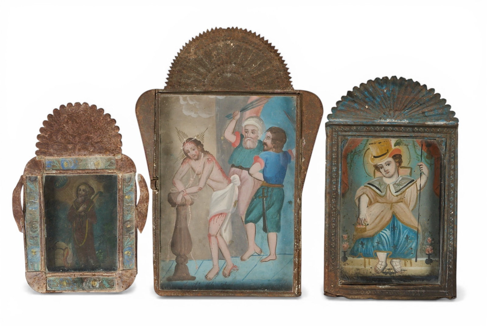 (3) Antique Framed Retablos (1 of 3)