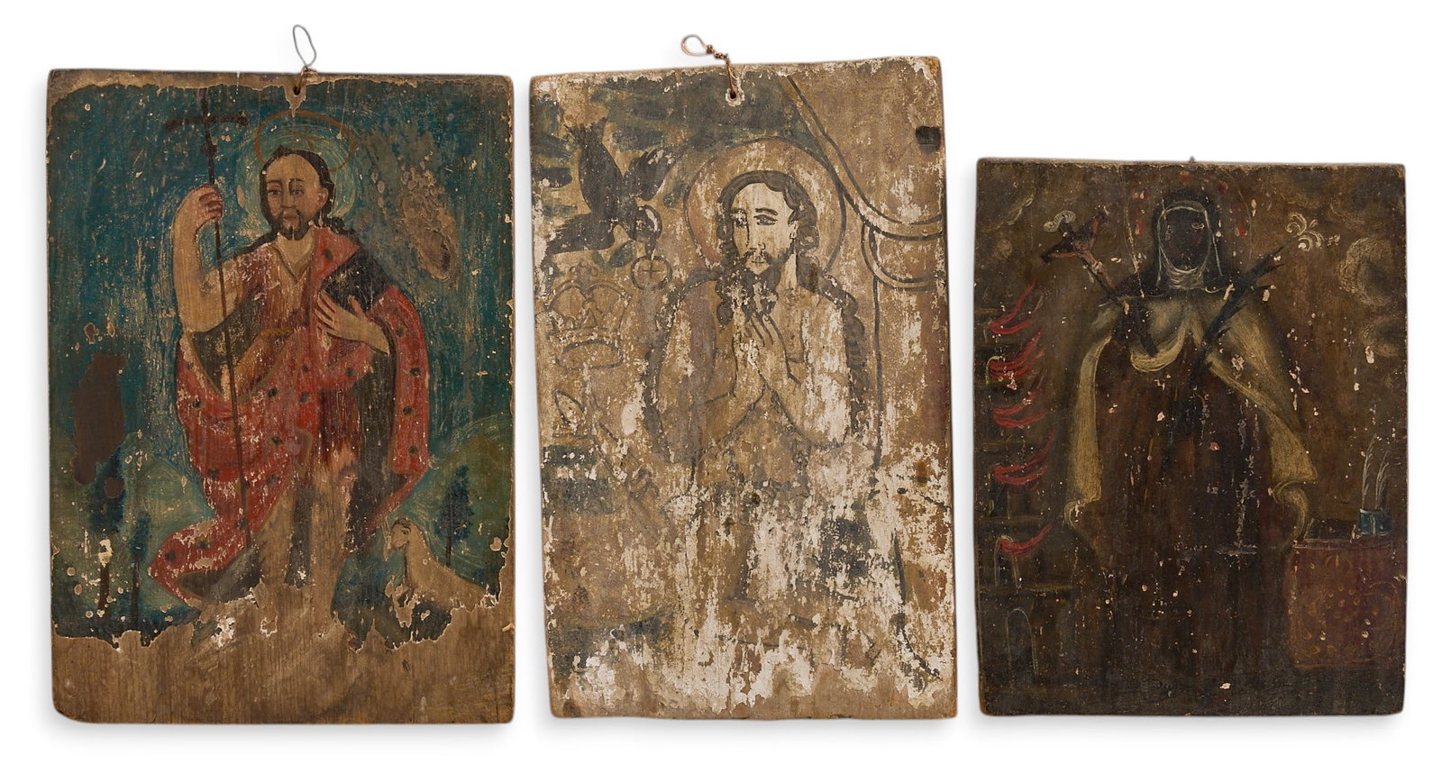 (3) Wooden Retablos (1 of 3)