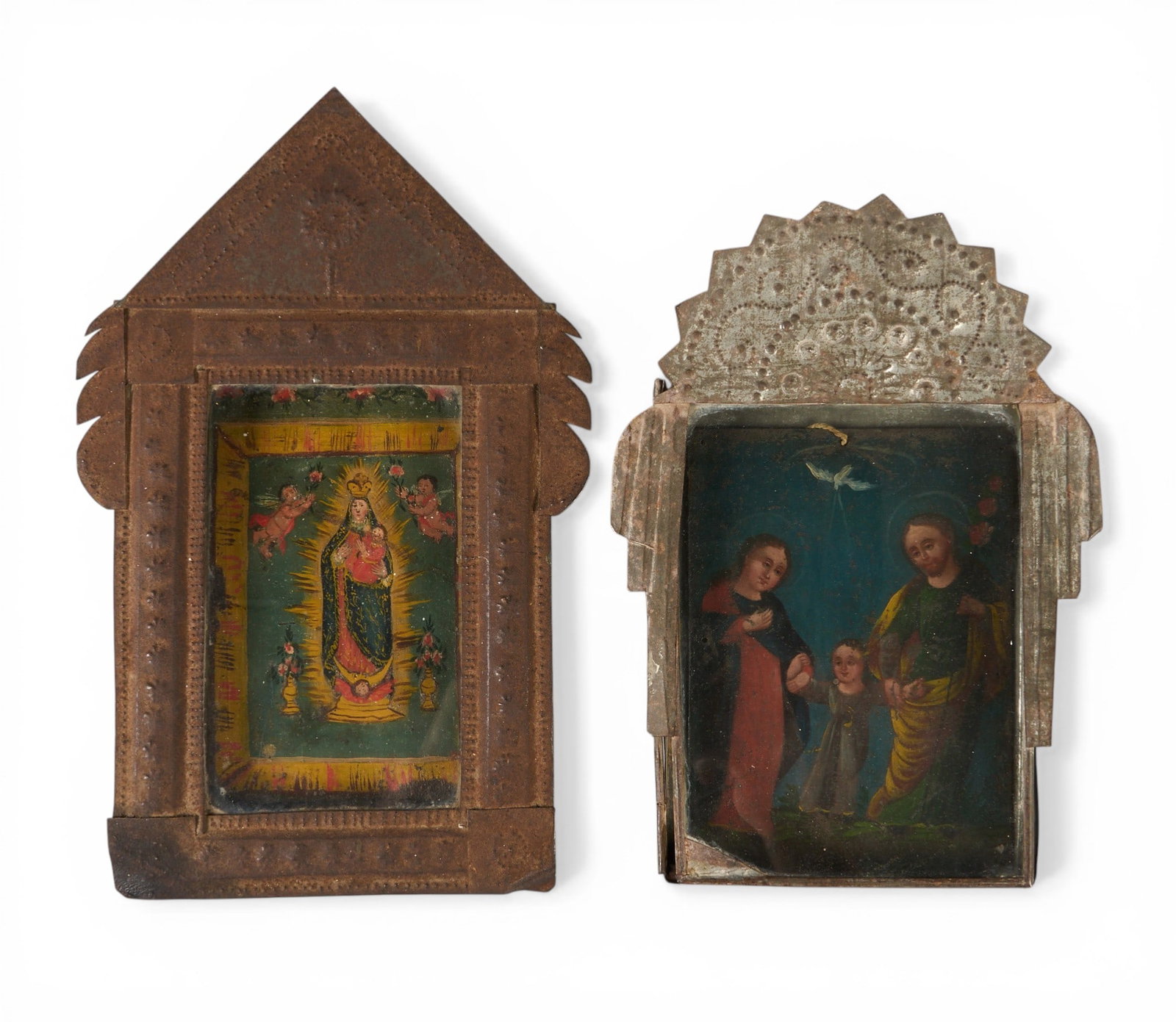 (2) Antique Metal Nichos (1 of 3)