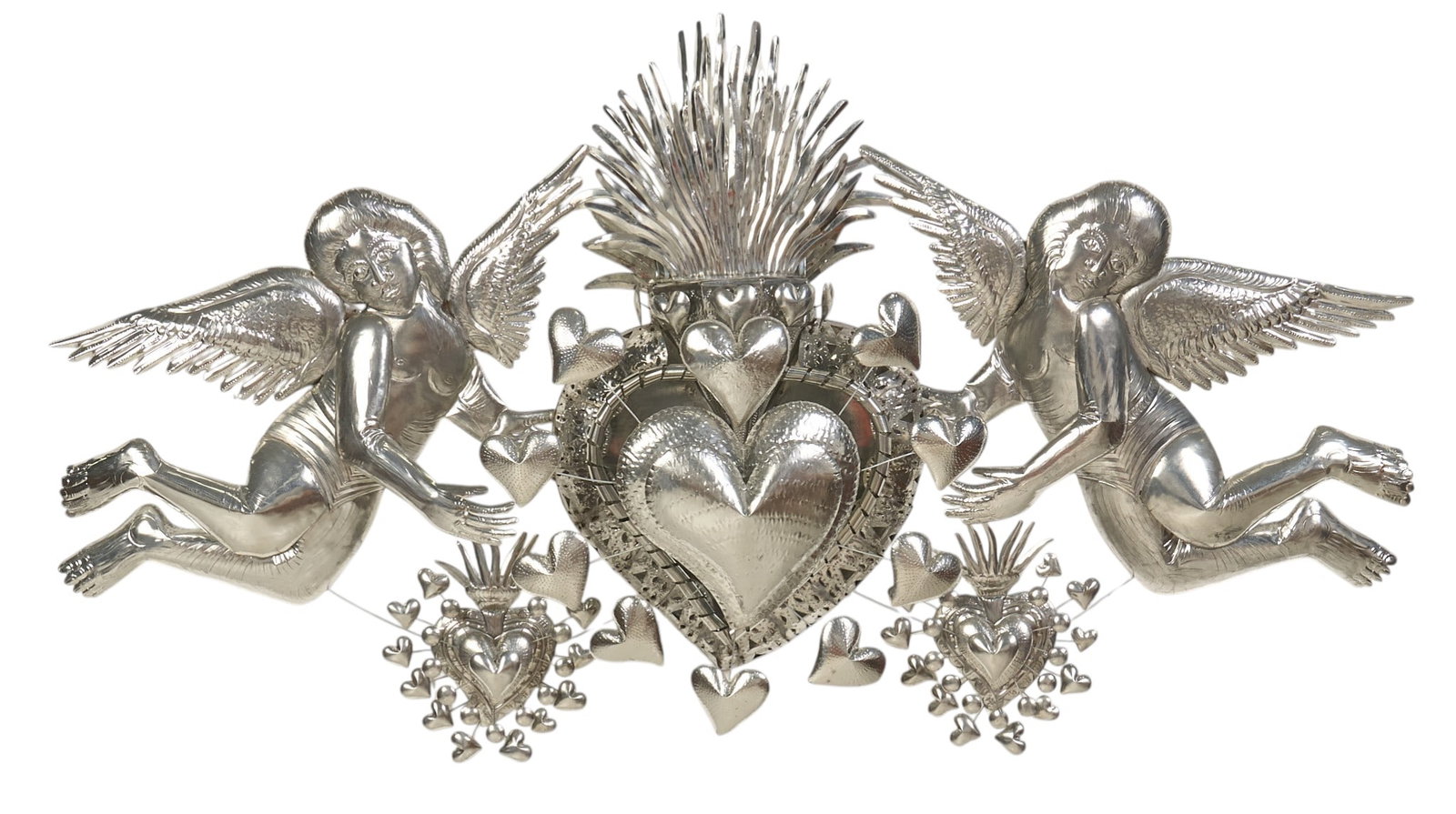 Mexican Sacred Heart Tin Folk Art (1 of 4)