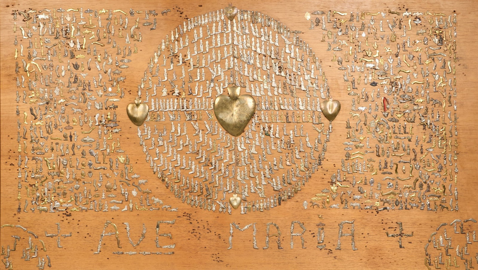 Large Vintage Mexican Milagro Charm Display (1 of 3)