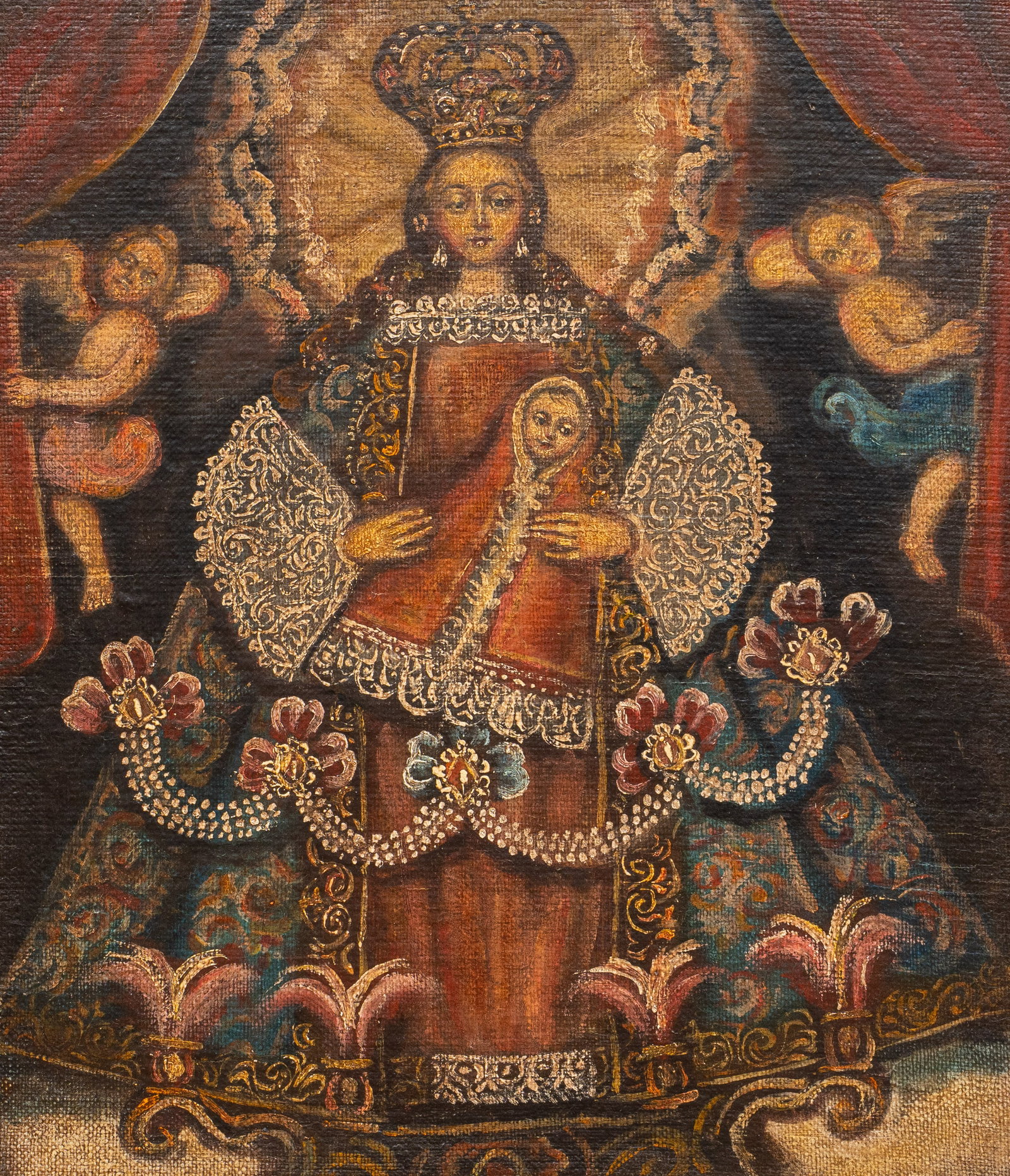 Cuzco School, Mary and Jesus (1 of 3)