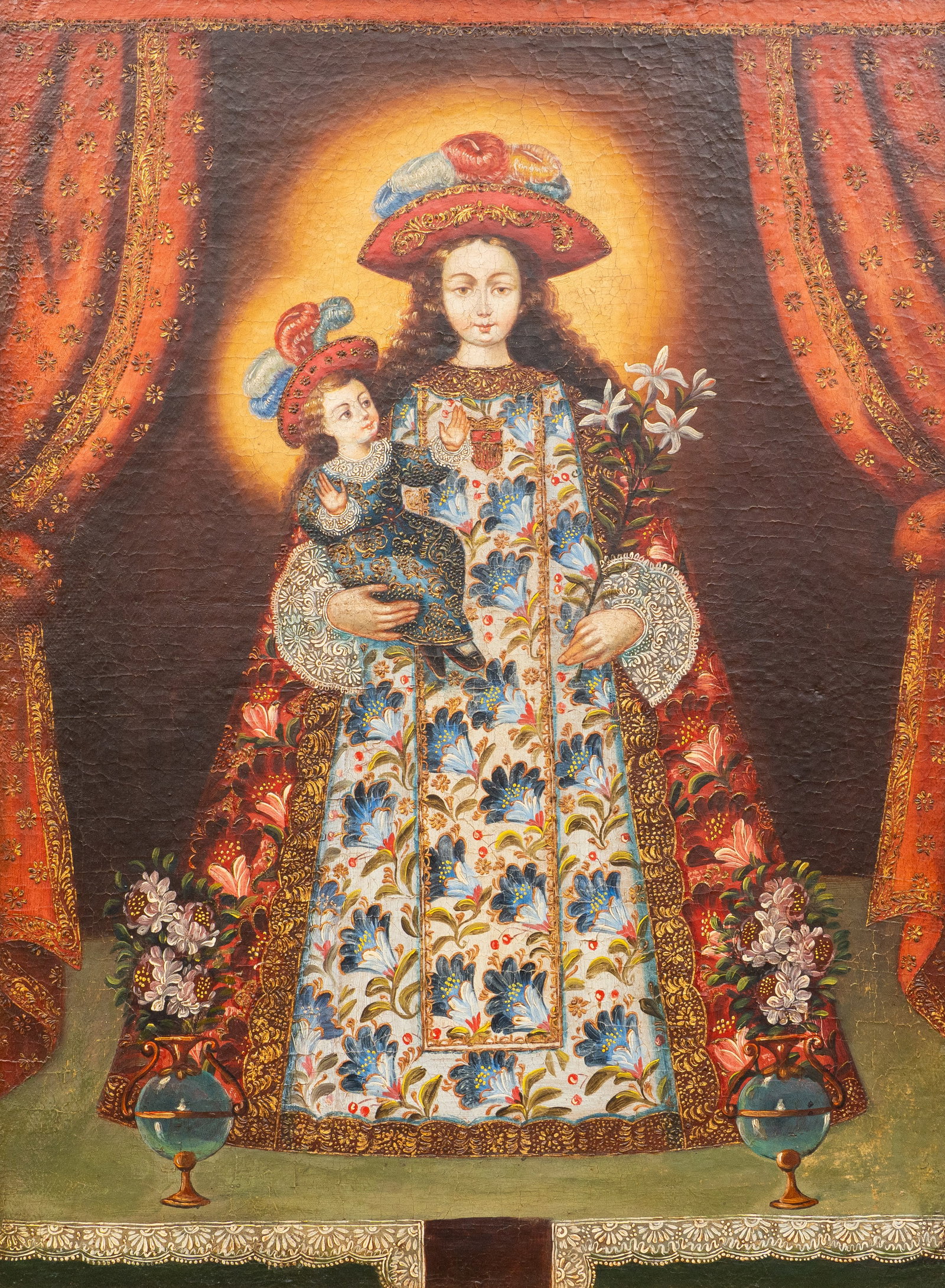 Cuzco School, Mary and Jesus (1 of 3)