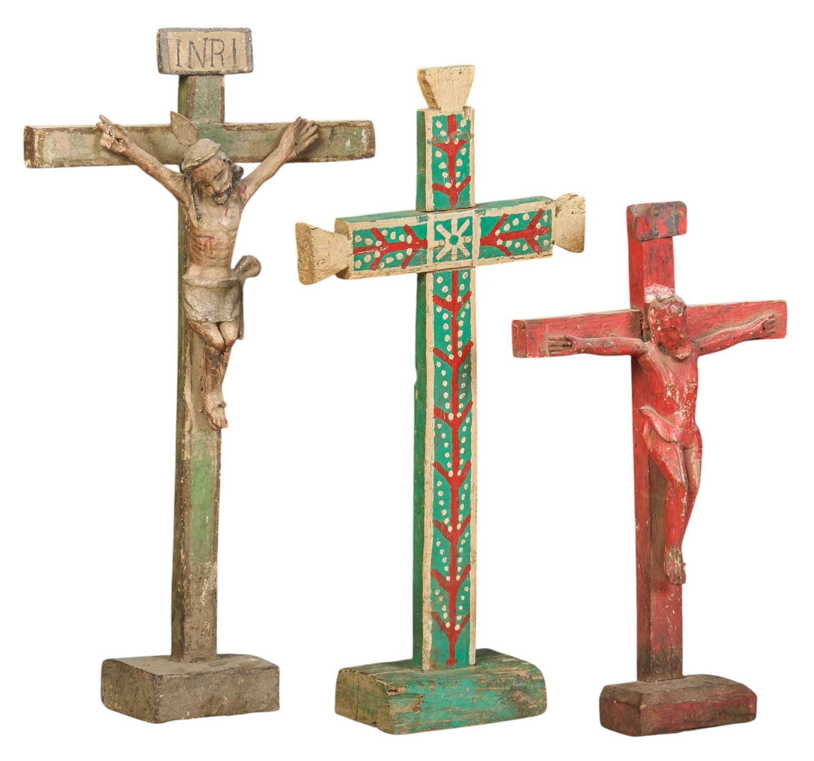 (3) Antique Crucifixes (1 of 3)