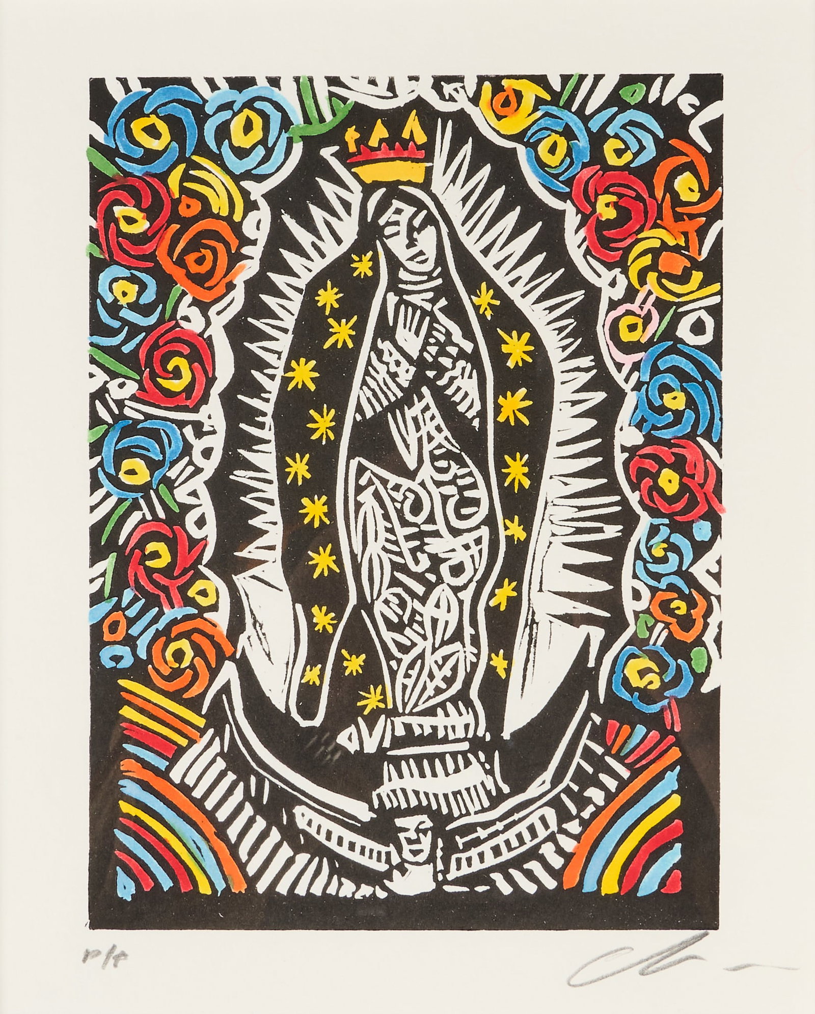 Virgen de Guadalupe Block Print (1 of 4)