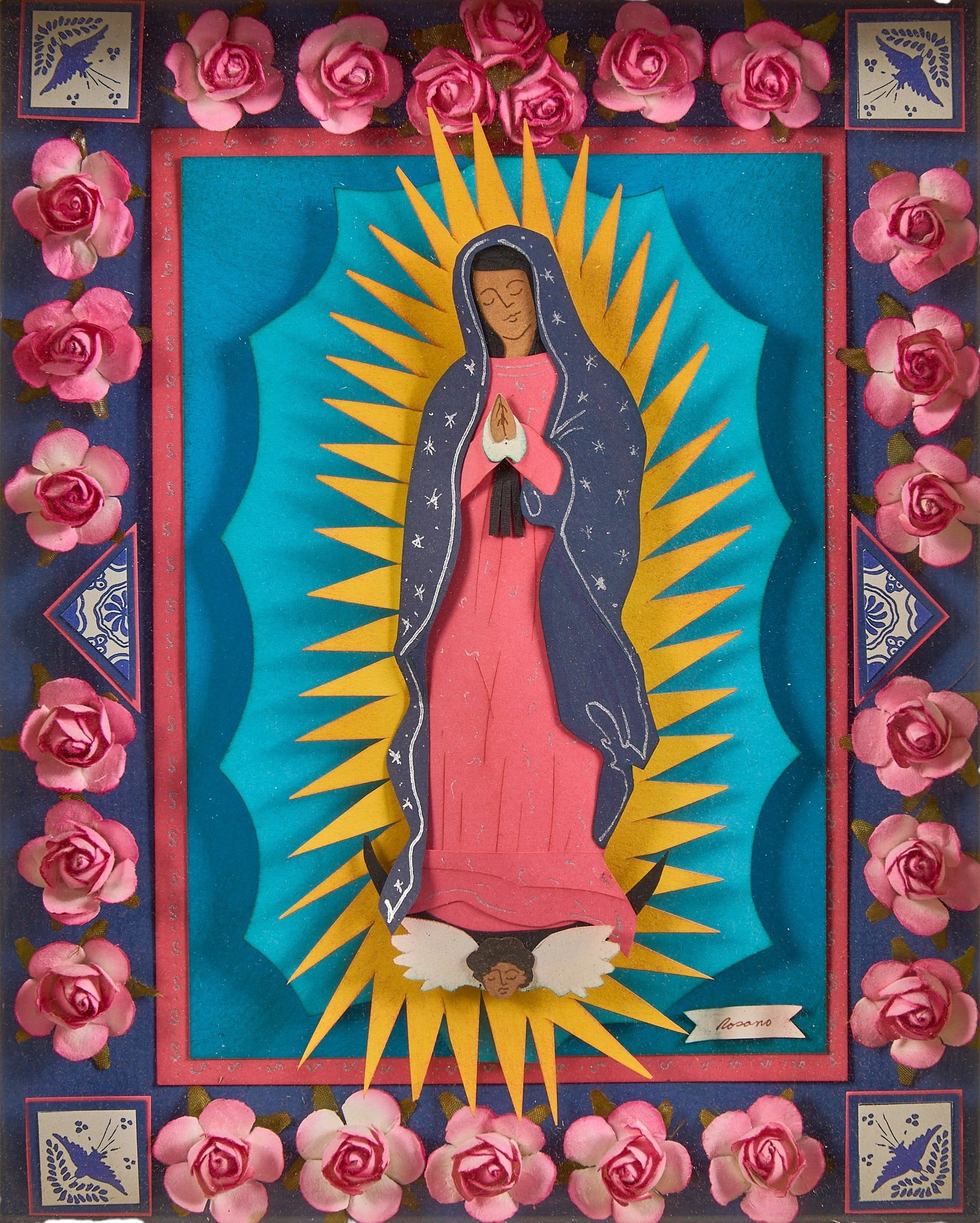 Virgen de Guadalupe Paper Folk Art (1 of 3)