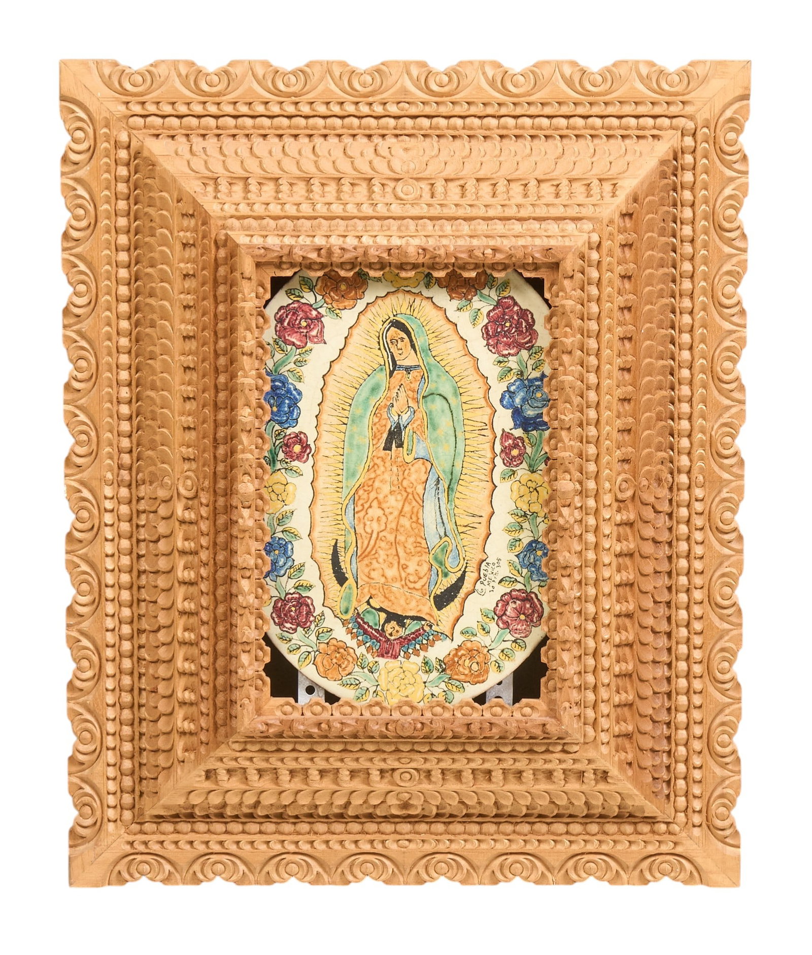 Framed Virgen De Guadalupe Ceramic Tile (1 of 3)
