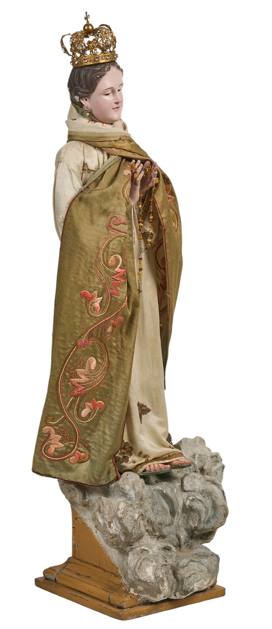 Polychrome Virgin Mary Sculpture (1 of 3)