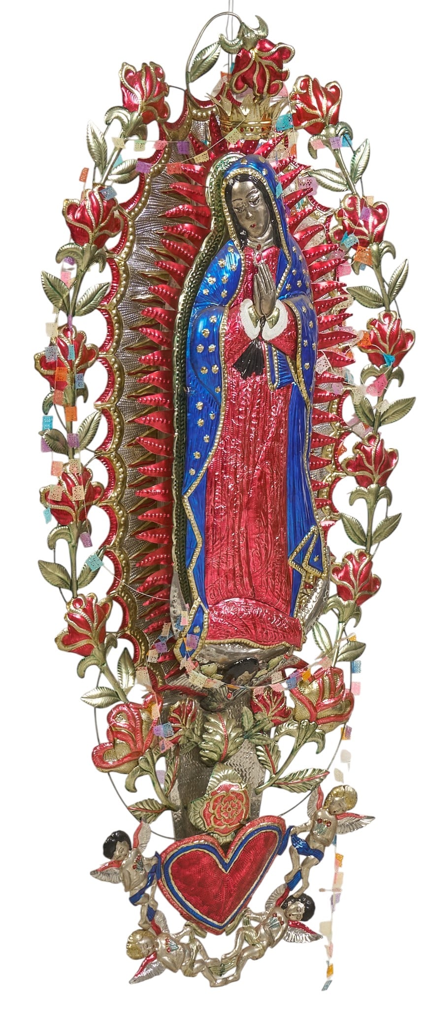 Mexican Virgen De Guadalupe Metal Wall Hanging (1 of 5)