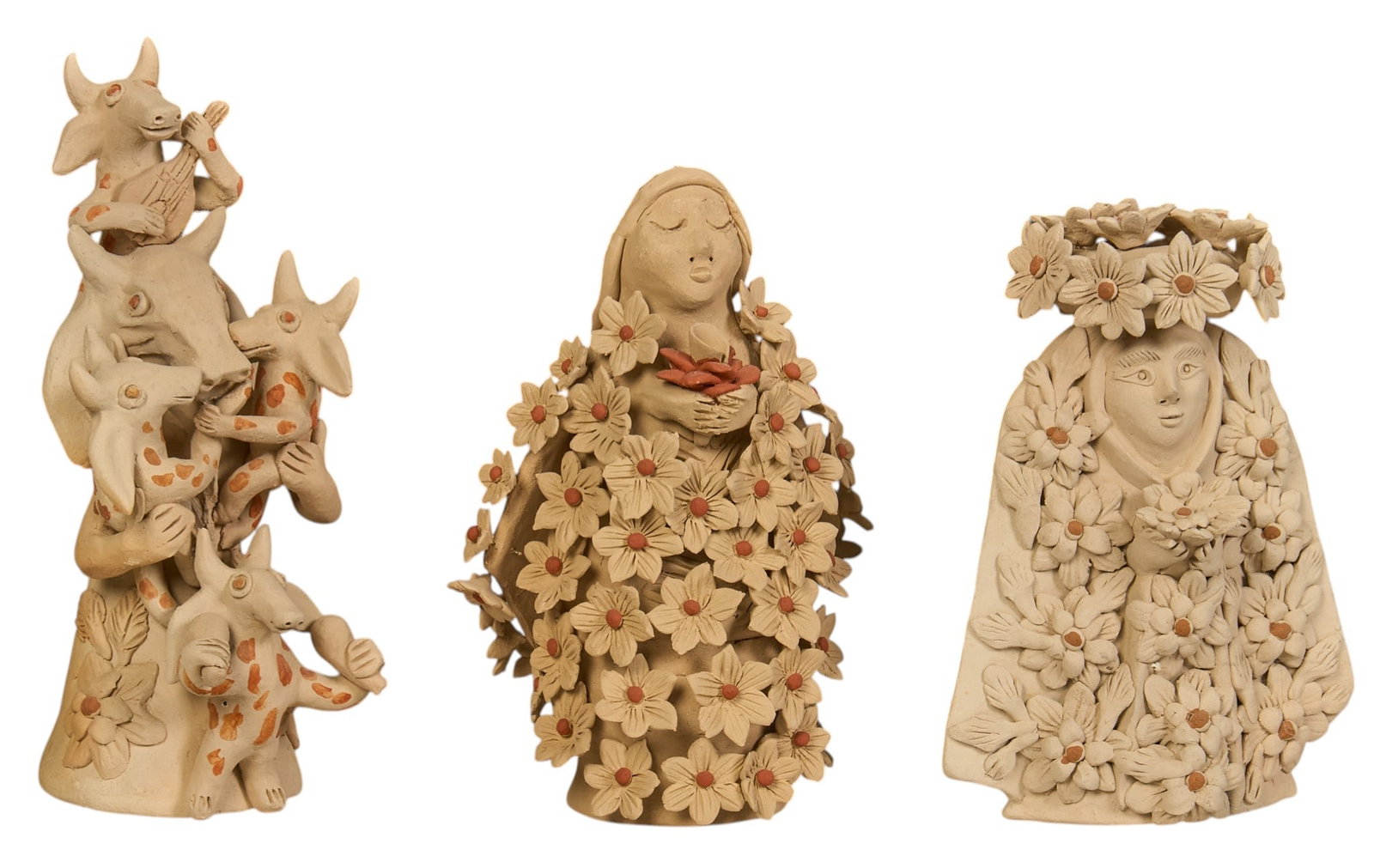 (3) Oaxacan Figural Sculptures (1 of 4)